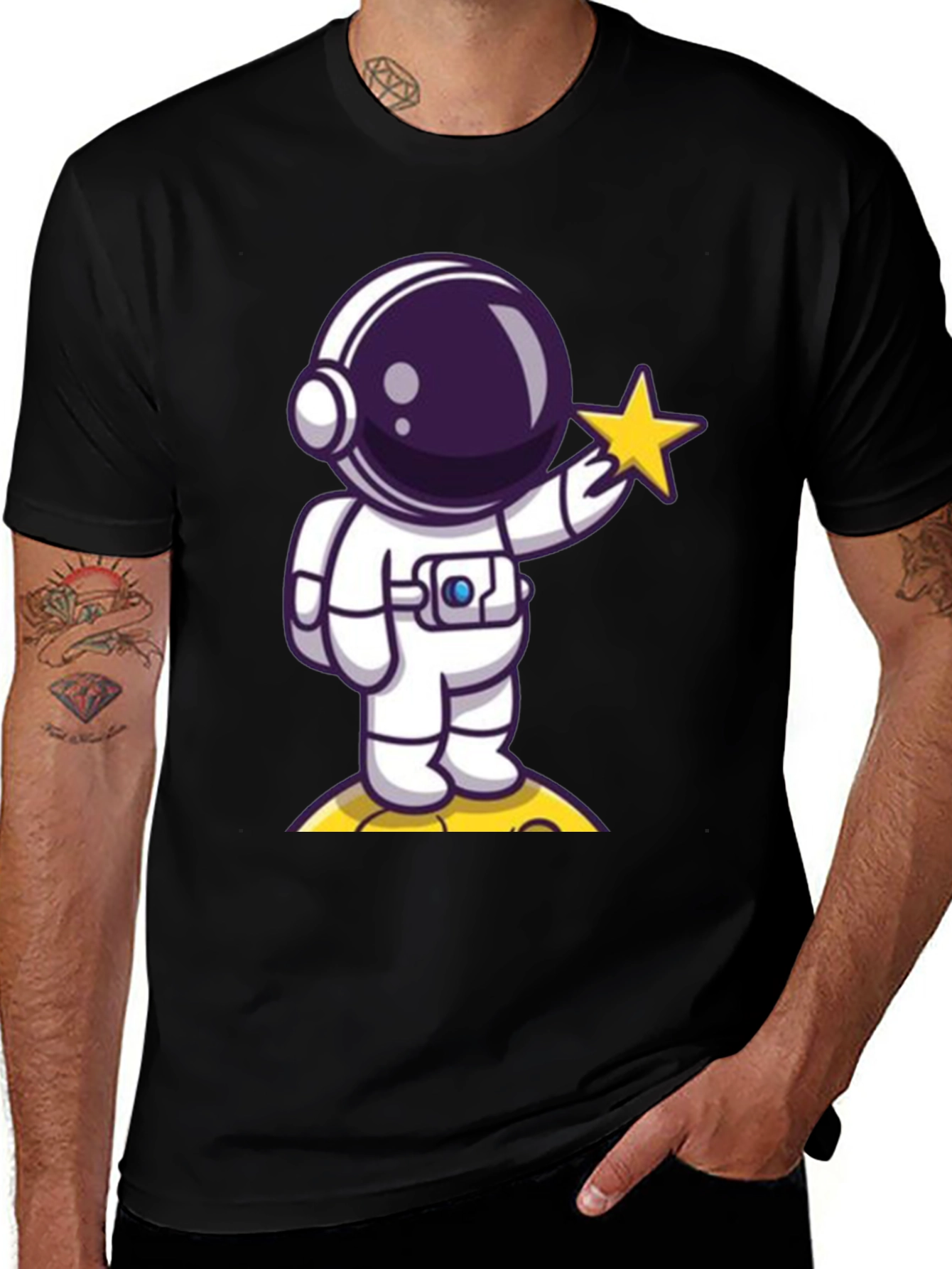 Variant 15 of Astronaut Holding Star Graphic T-Shirt