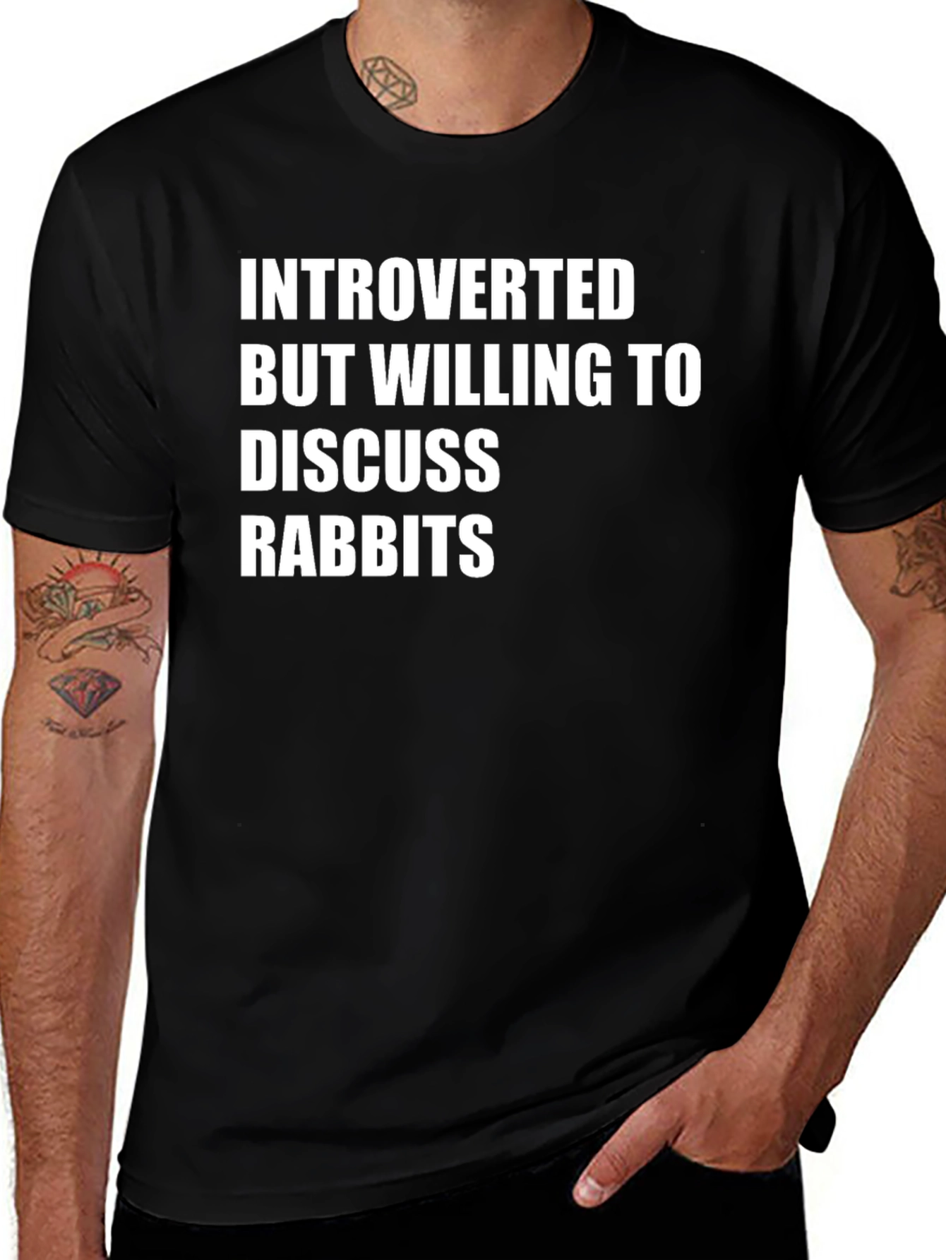 Variant 7 of Introverted Rabbit Lover T-Shirt - Soft Cotton Tee