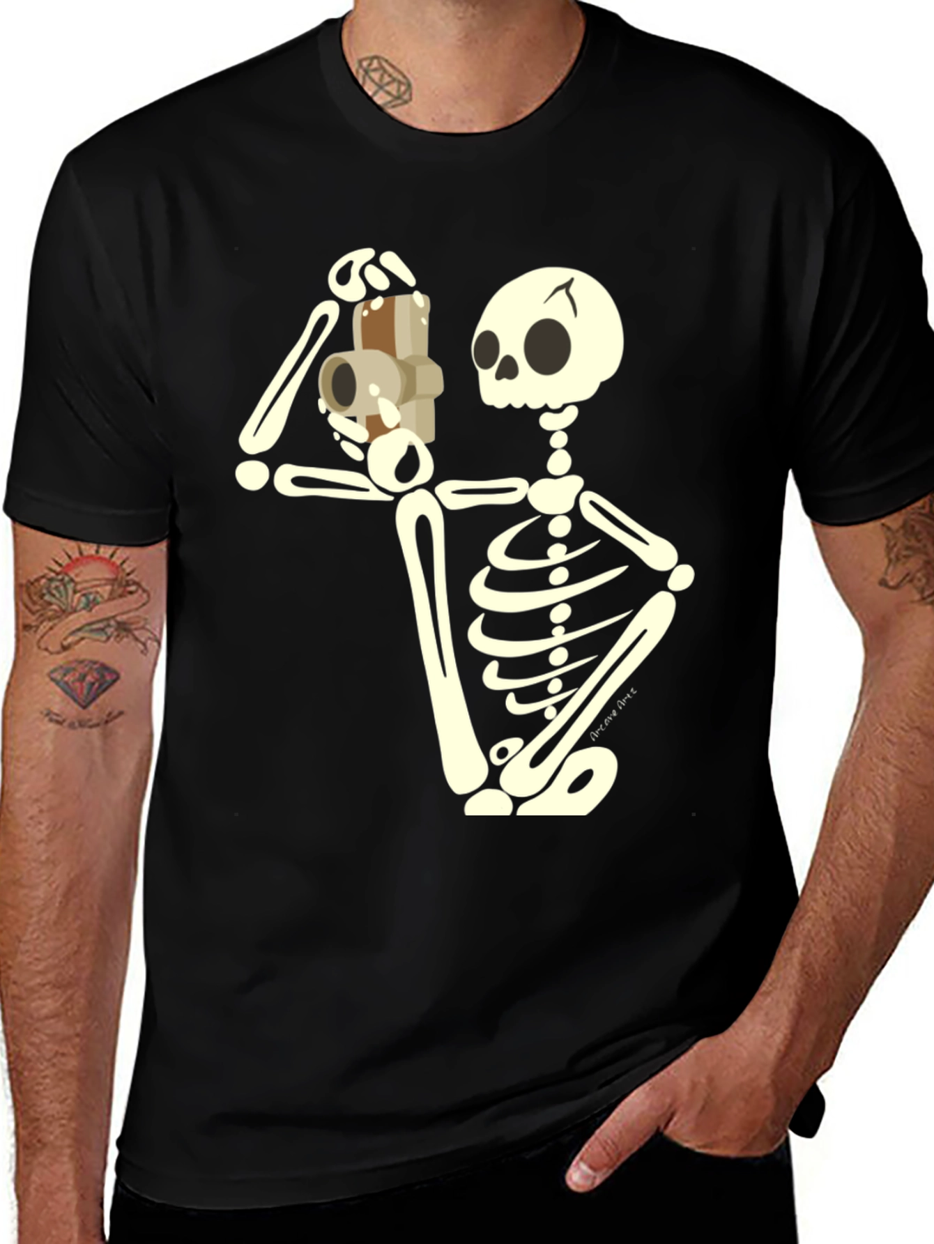 Variant 9 of Skeleton Photographer Graphic T-Shirt