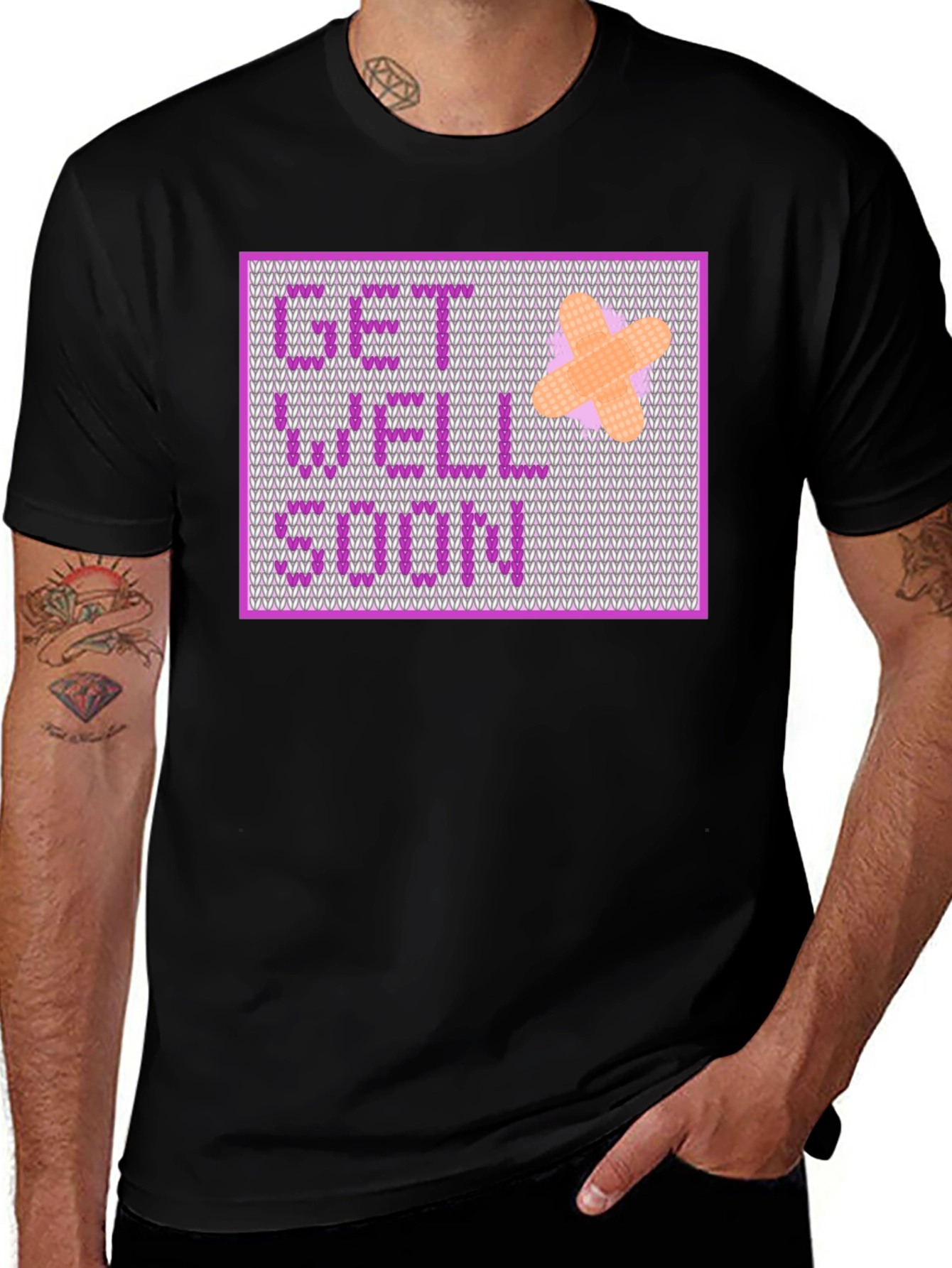 Get Well Soon Knit Style T-Shirt - Comfort & Cheer!