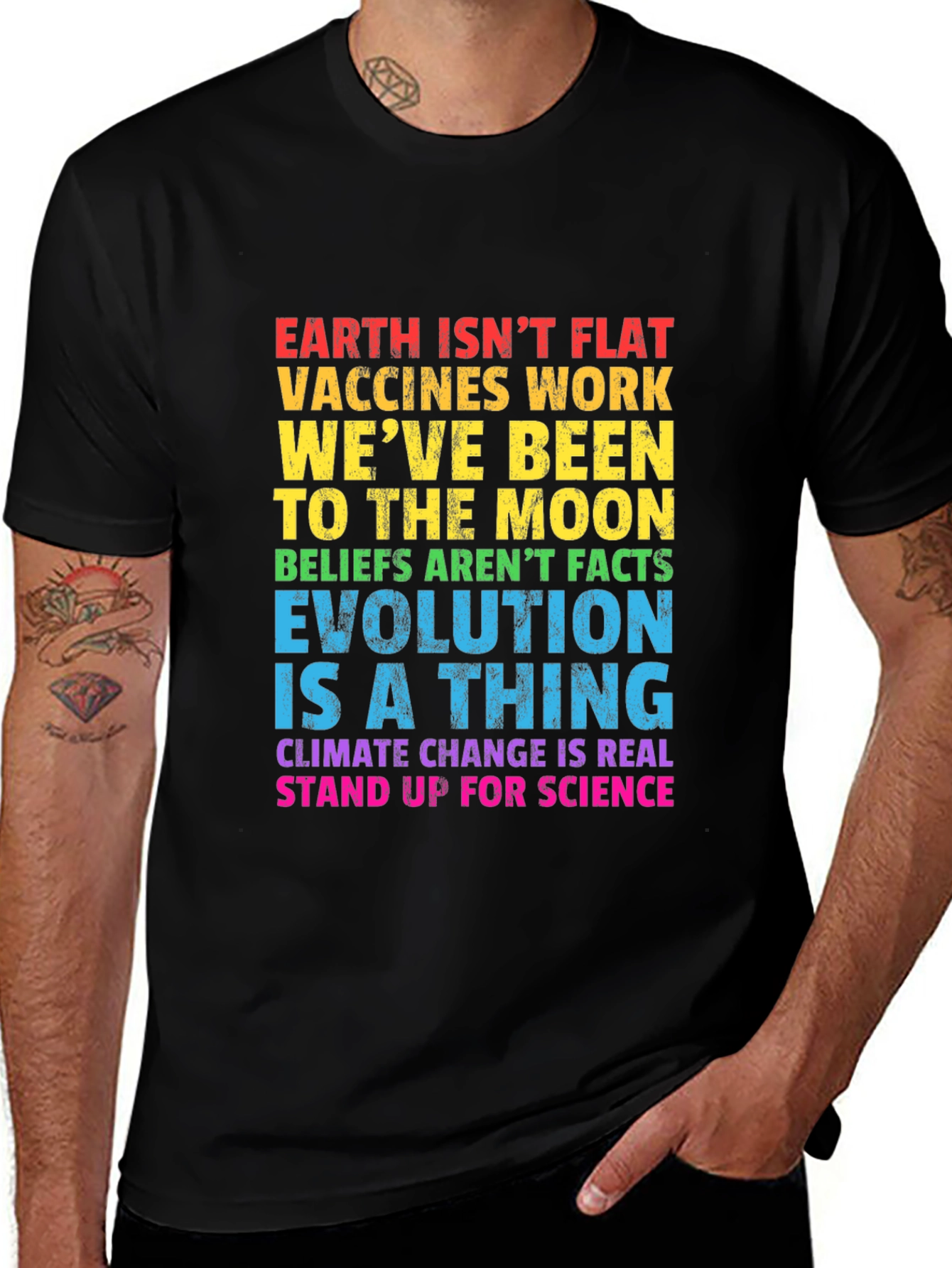 Variant 19 of Pro-Science Statement T-Shirt