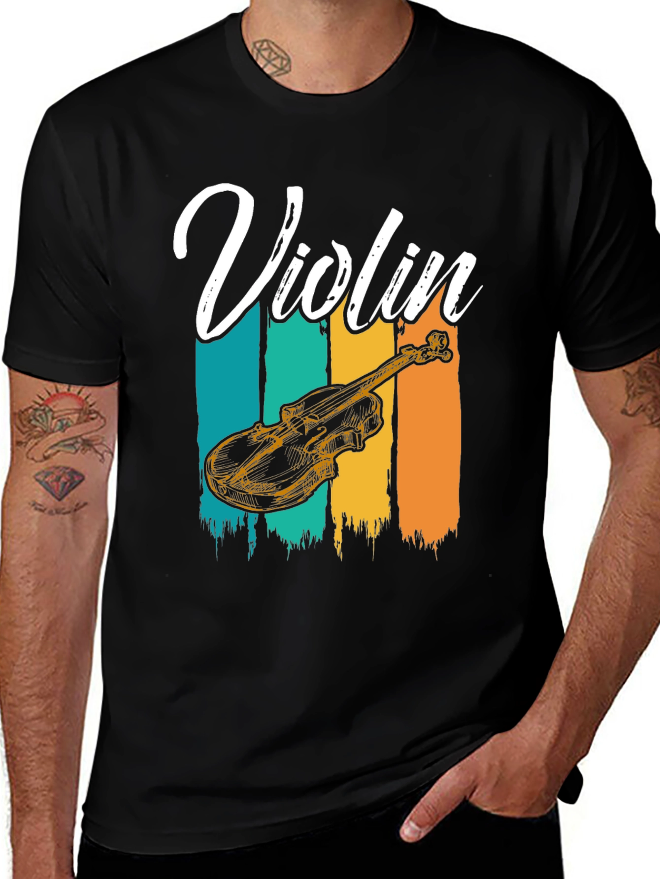 Variant 13 of Vintage Violin T-Shirt - Music Lover Tee