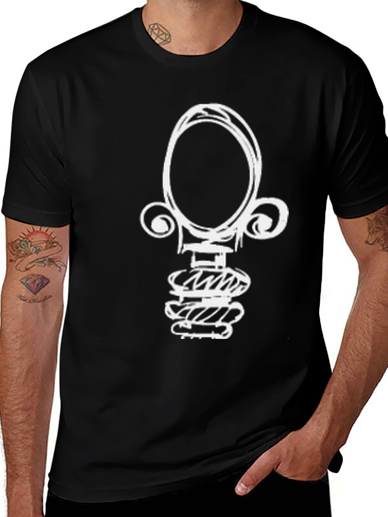 Variant 10 of Abstract Graphic T-Shirt - Modern Black Tee