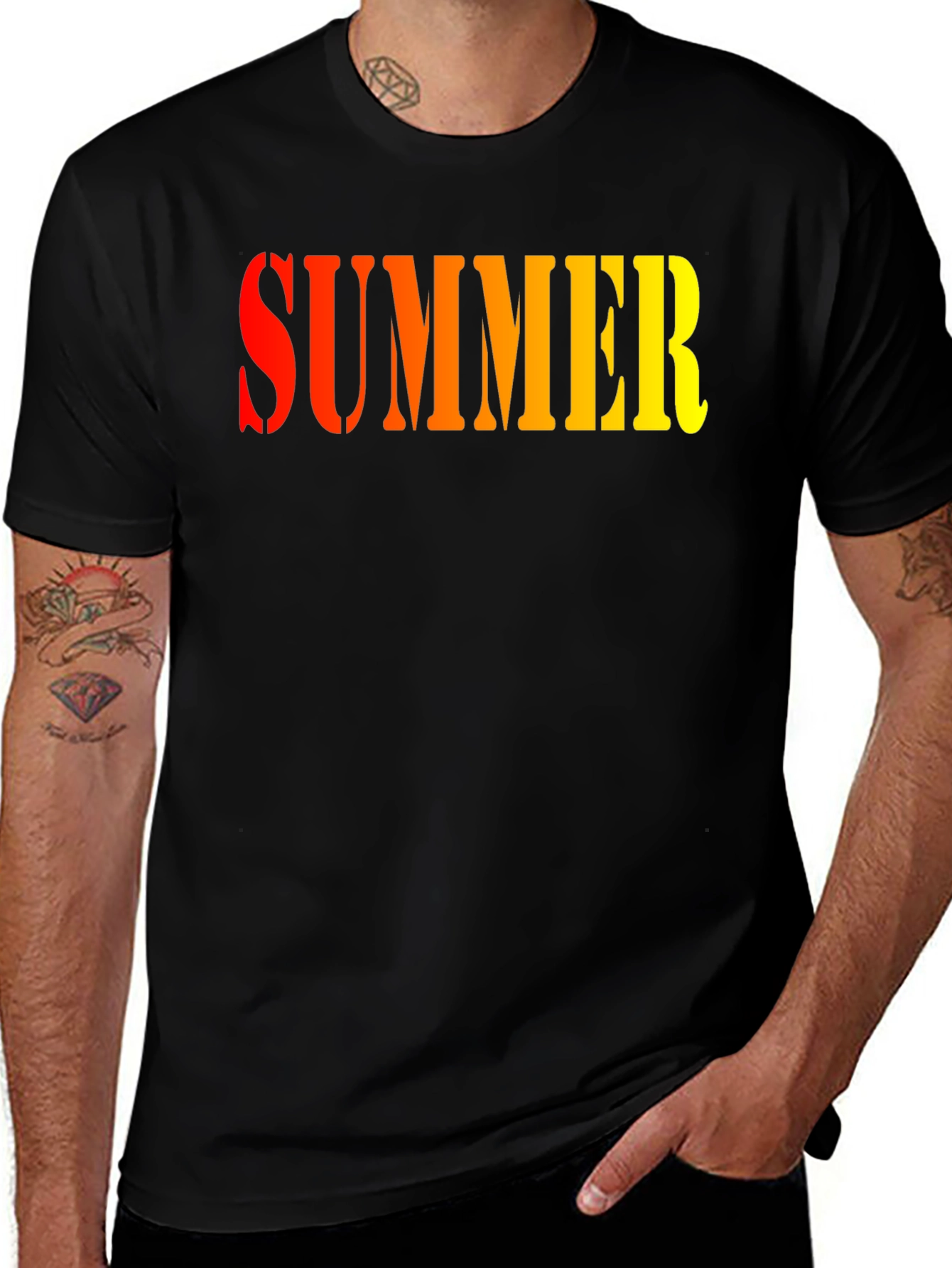 Variant 16 of Summer Graphic Tee - Vibrant Gradient Print