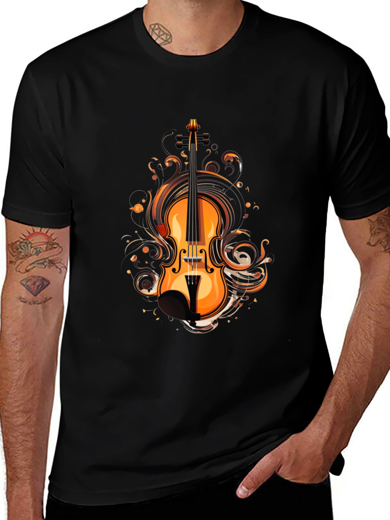 Variant 22 of Musical Art Men's Black T-Shirt