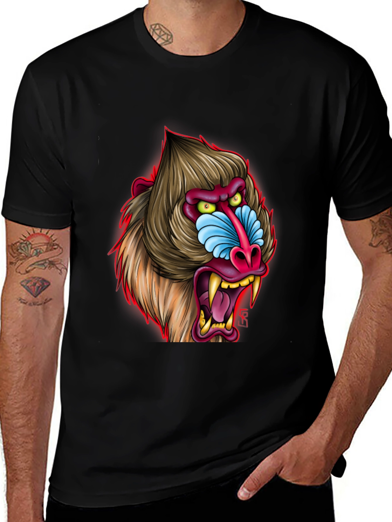Mandrill Graphic Tee - Bold Primate Design