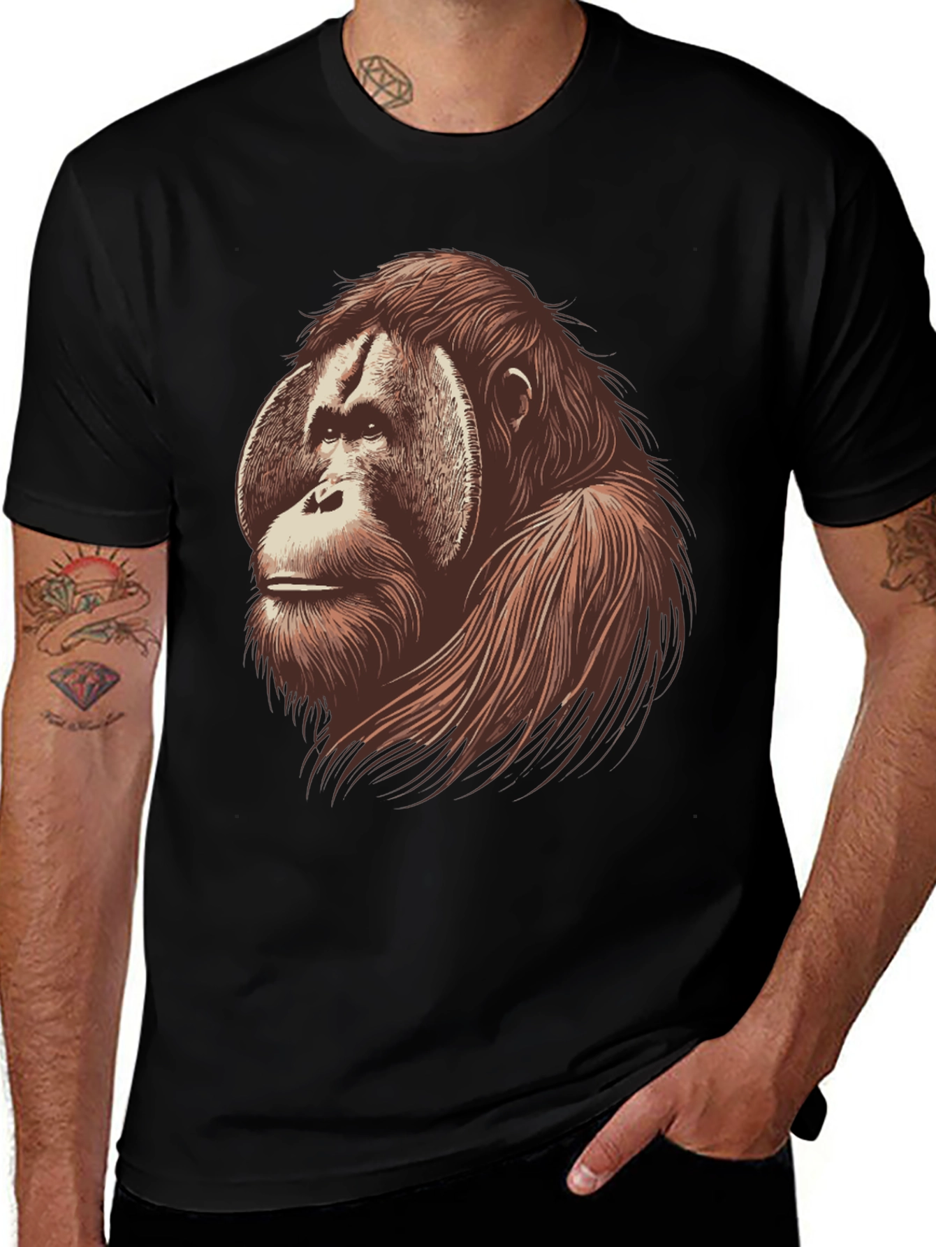 Variant 3 of Orangutan Graphic T-Shirt - Unique Animal Tee