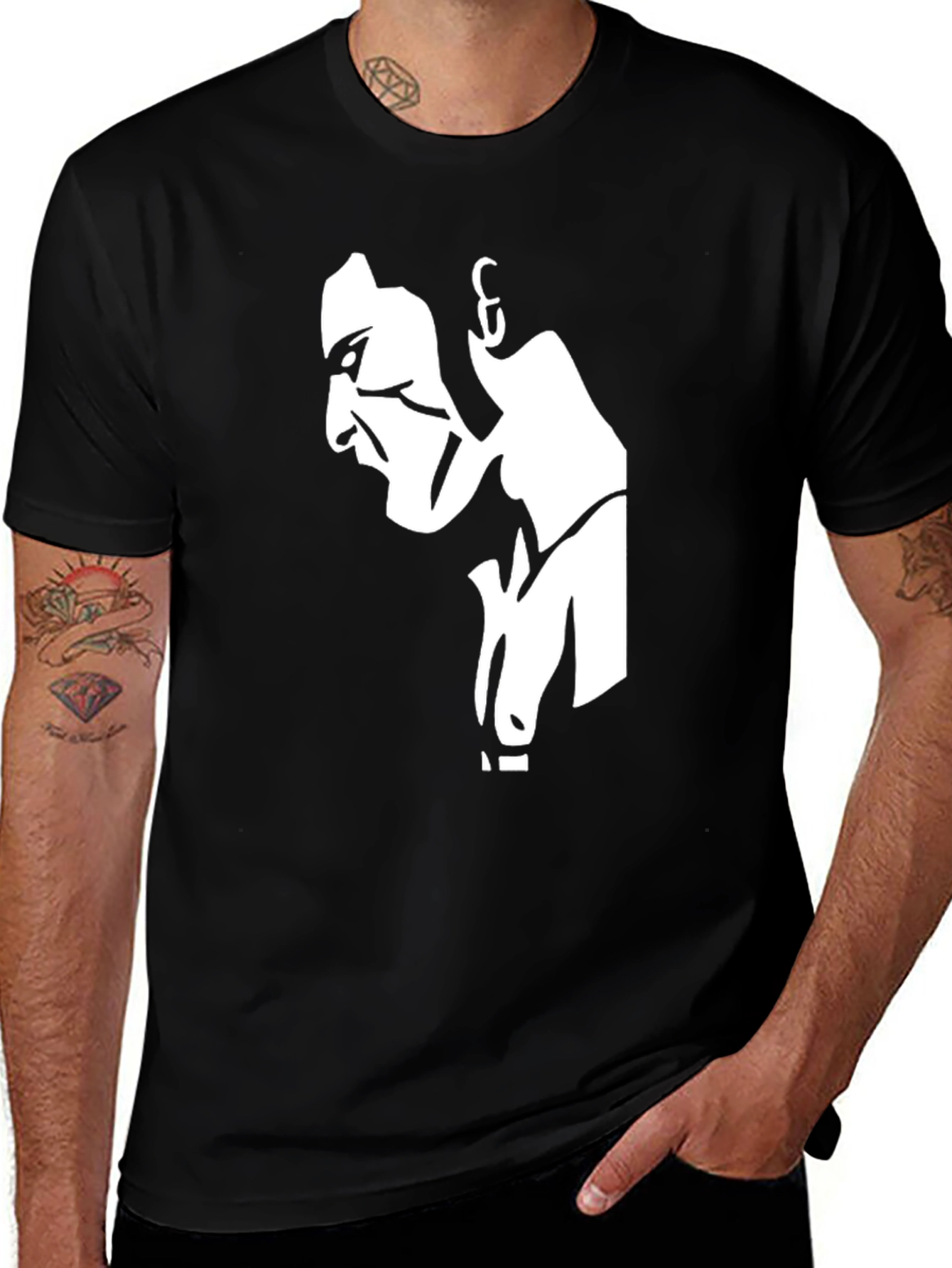 Variant 30 of Black Graphic Tee - Silhouette