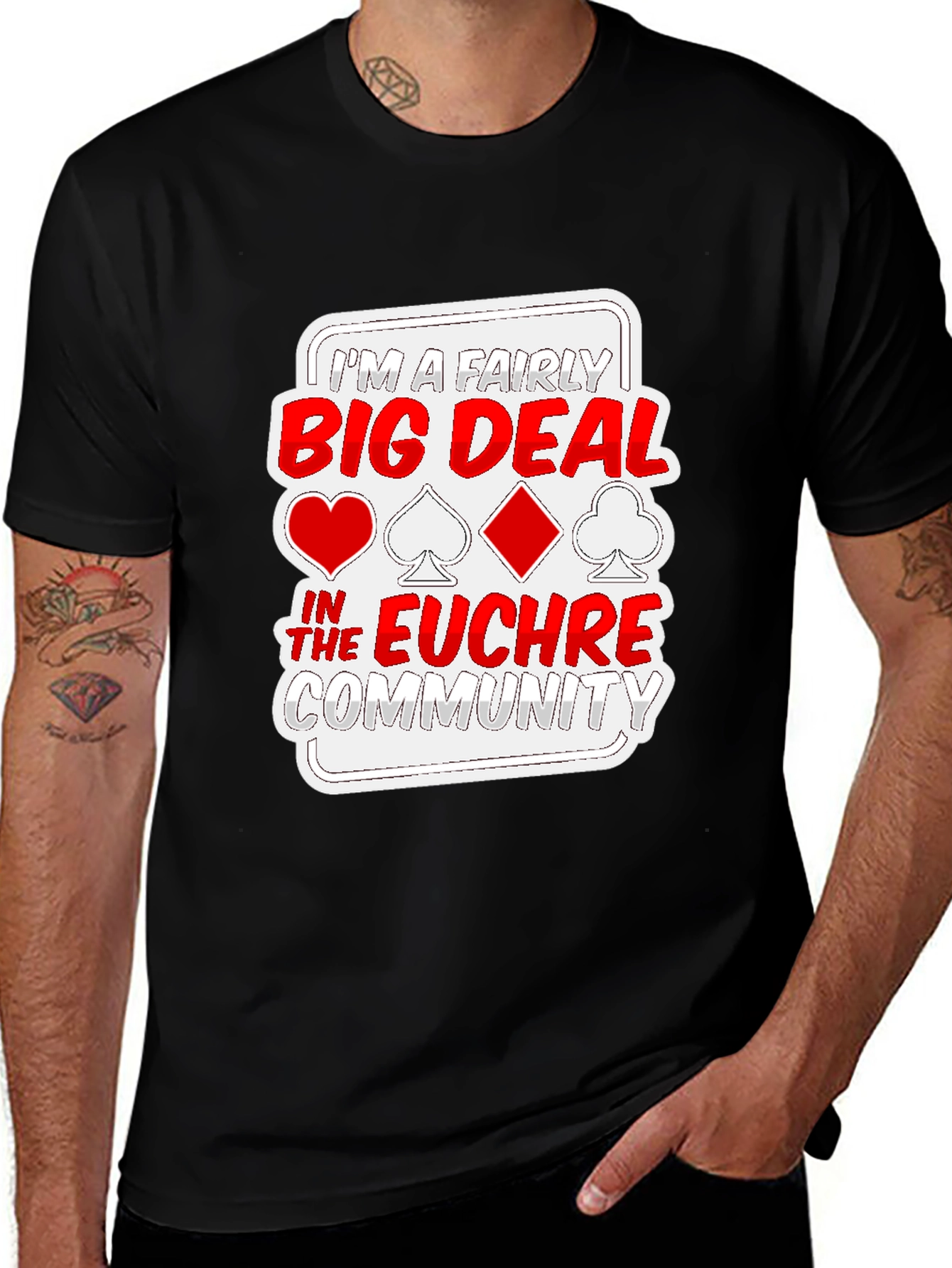 Euchre Big Deal Graphic T-Shirt - Black