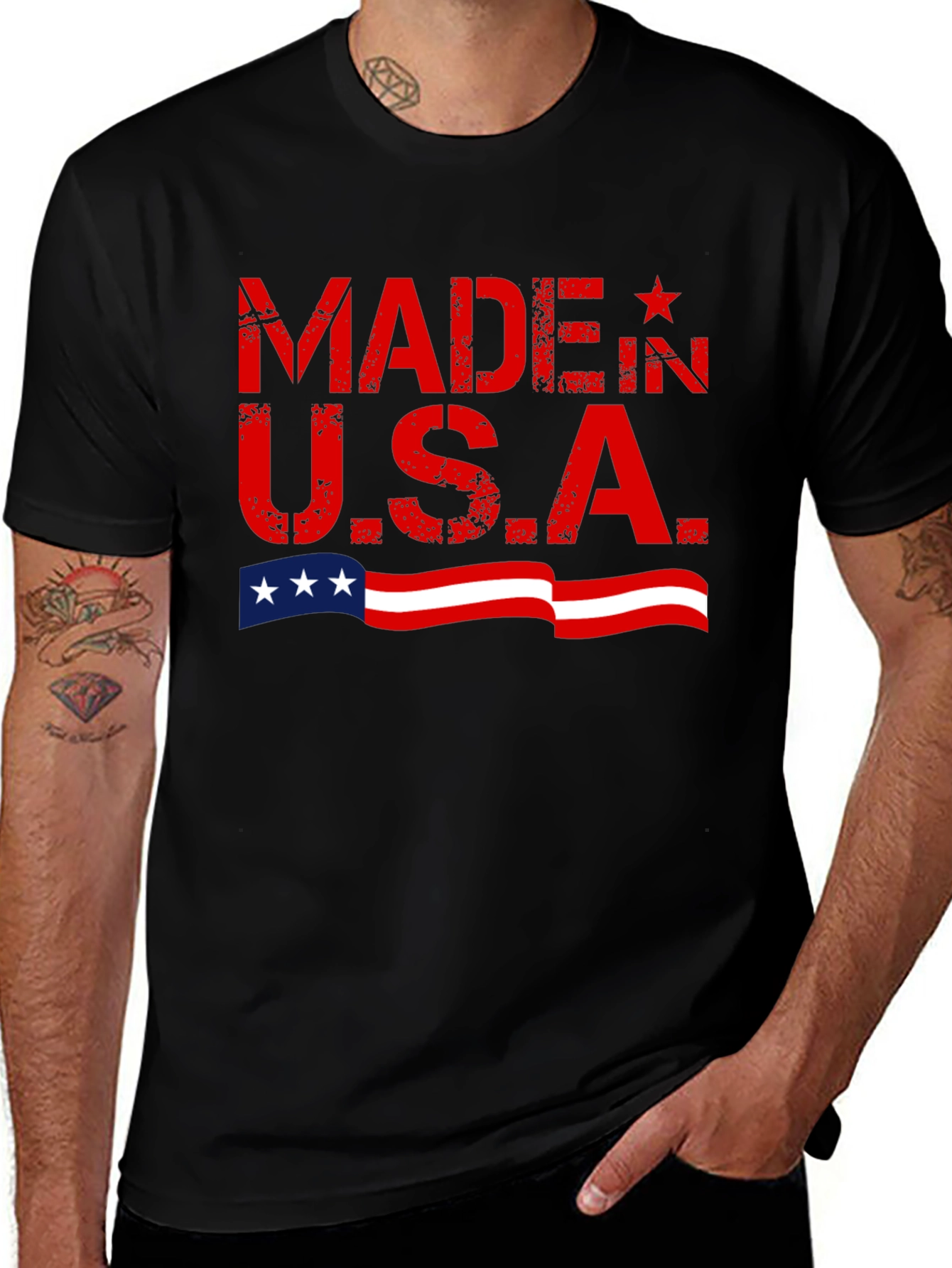 Variant 16 of Made in USA Graphic Tee Patriotic American Pride