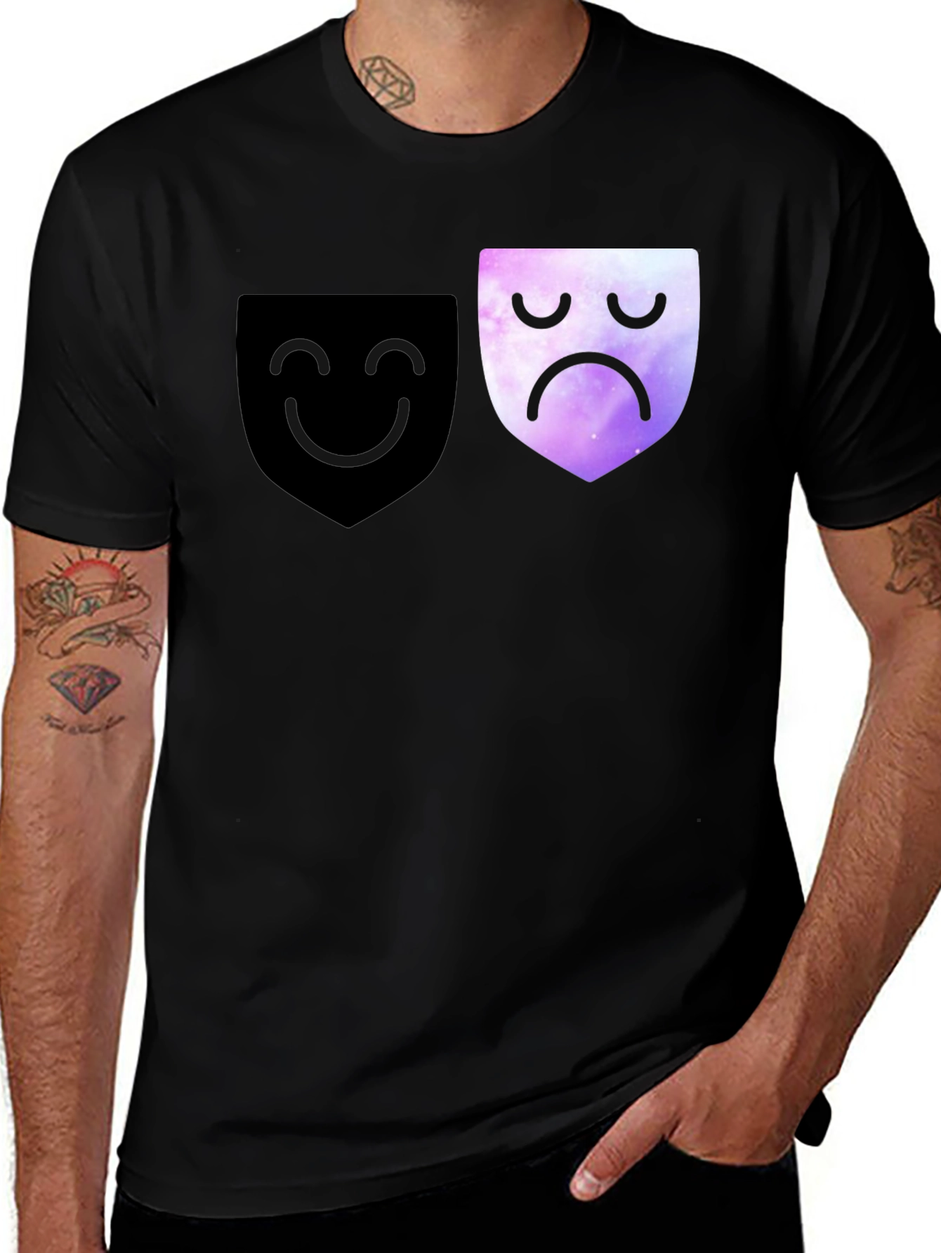 Variant 17 of Happy Sad Face Graphic Tee