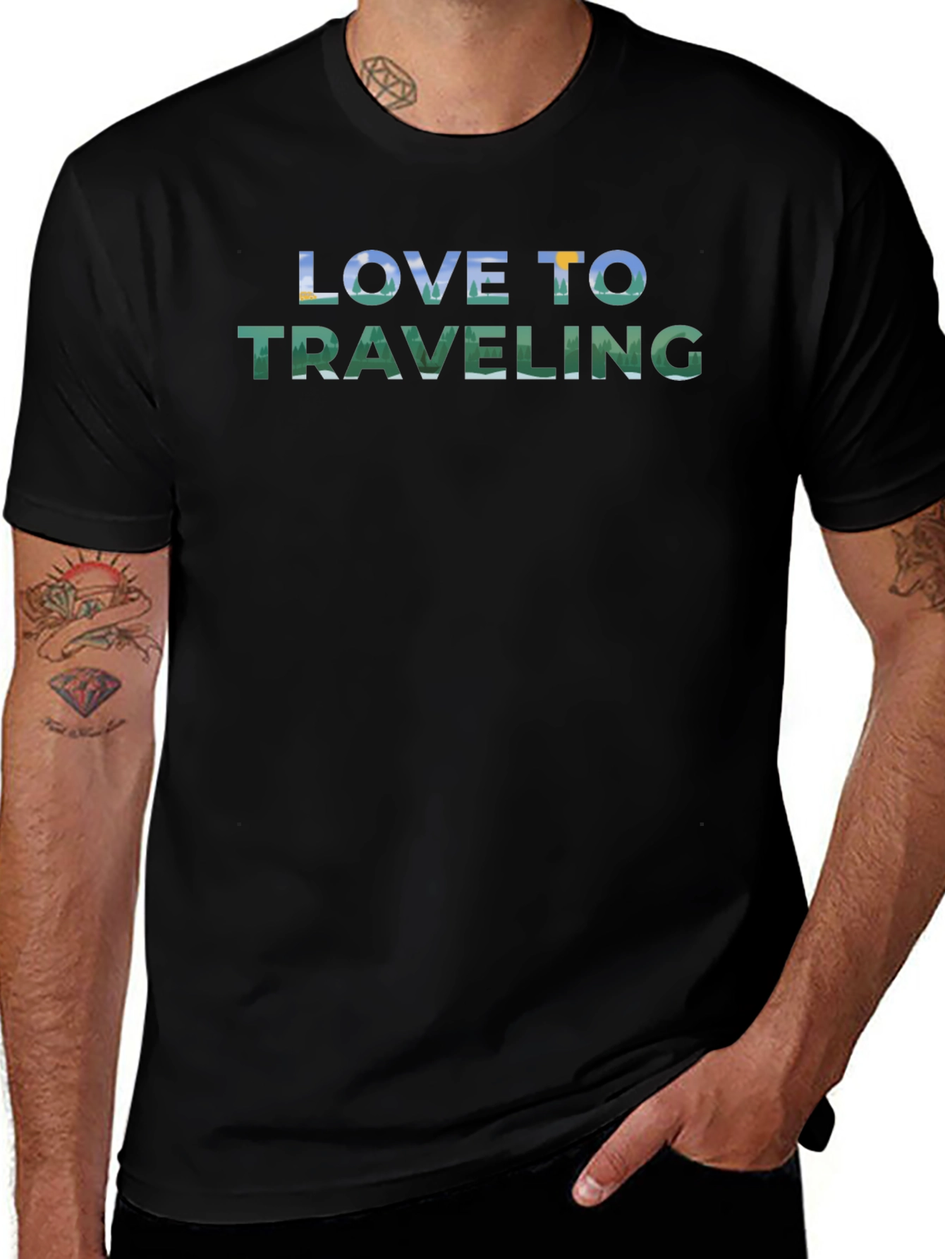 Variant 7 of Love to Traveling Graphic T-Shirt