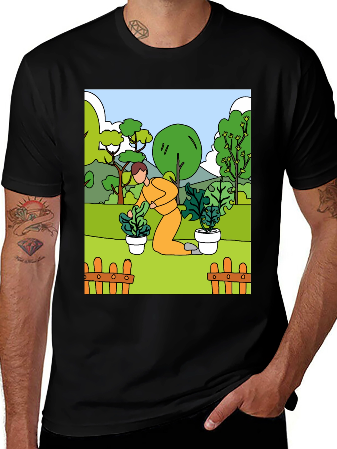 Variant 16 of Gardening T-Shirt - Illustrated Graphic Tee