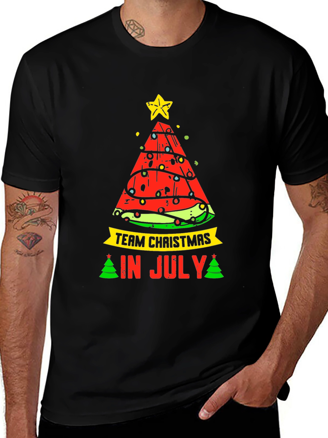 Team Christmas in July Watermelon T-Shirt