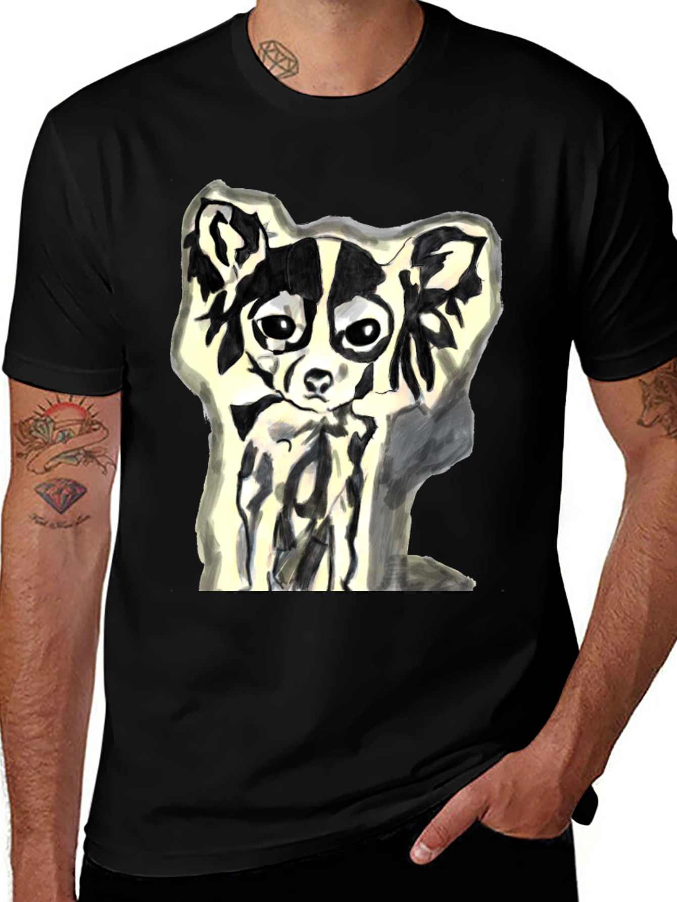 Variant 30 of Chihuahua Graphic Tee - Unique Hand-Drawn Design