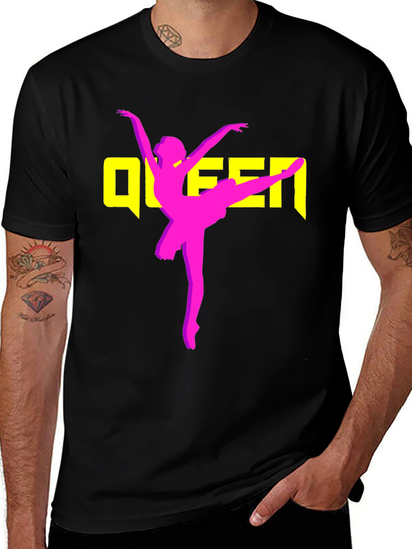 Variant 17 of Queen Ballet Dancer Graphic T-Shirt - Black