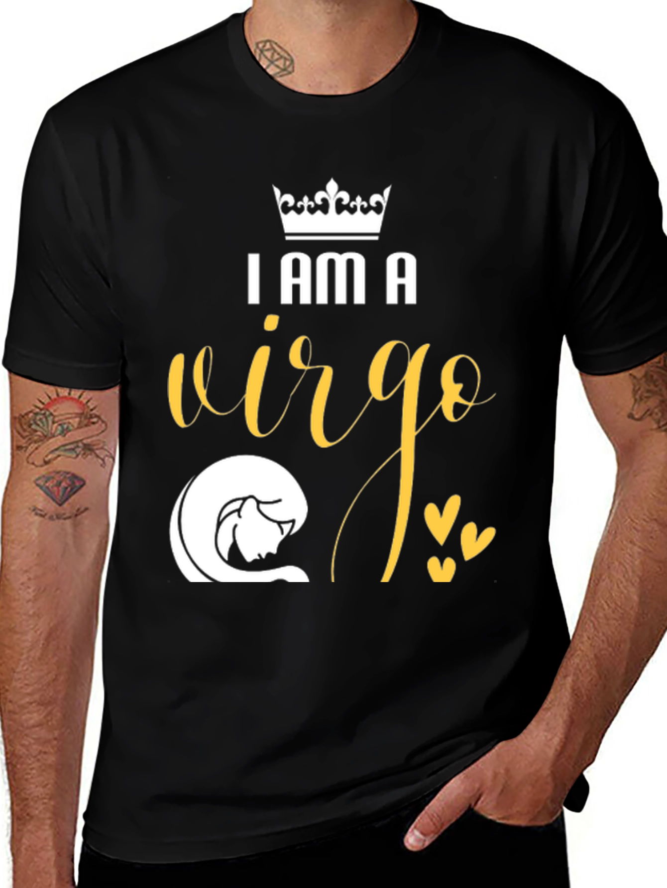 I Am A Virgo Zodiac Sign Black T-Shirt