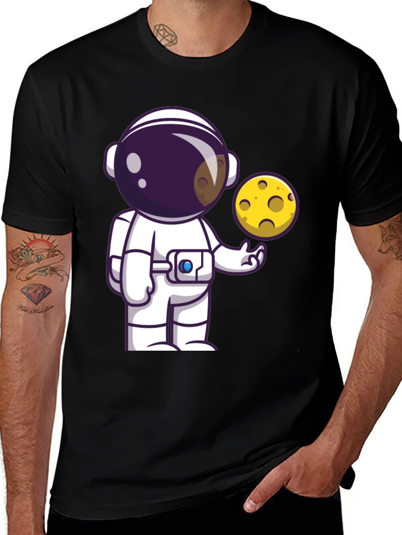 Variant 20 of Astronaut & Moon Graphic Tee