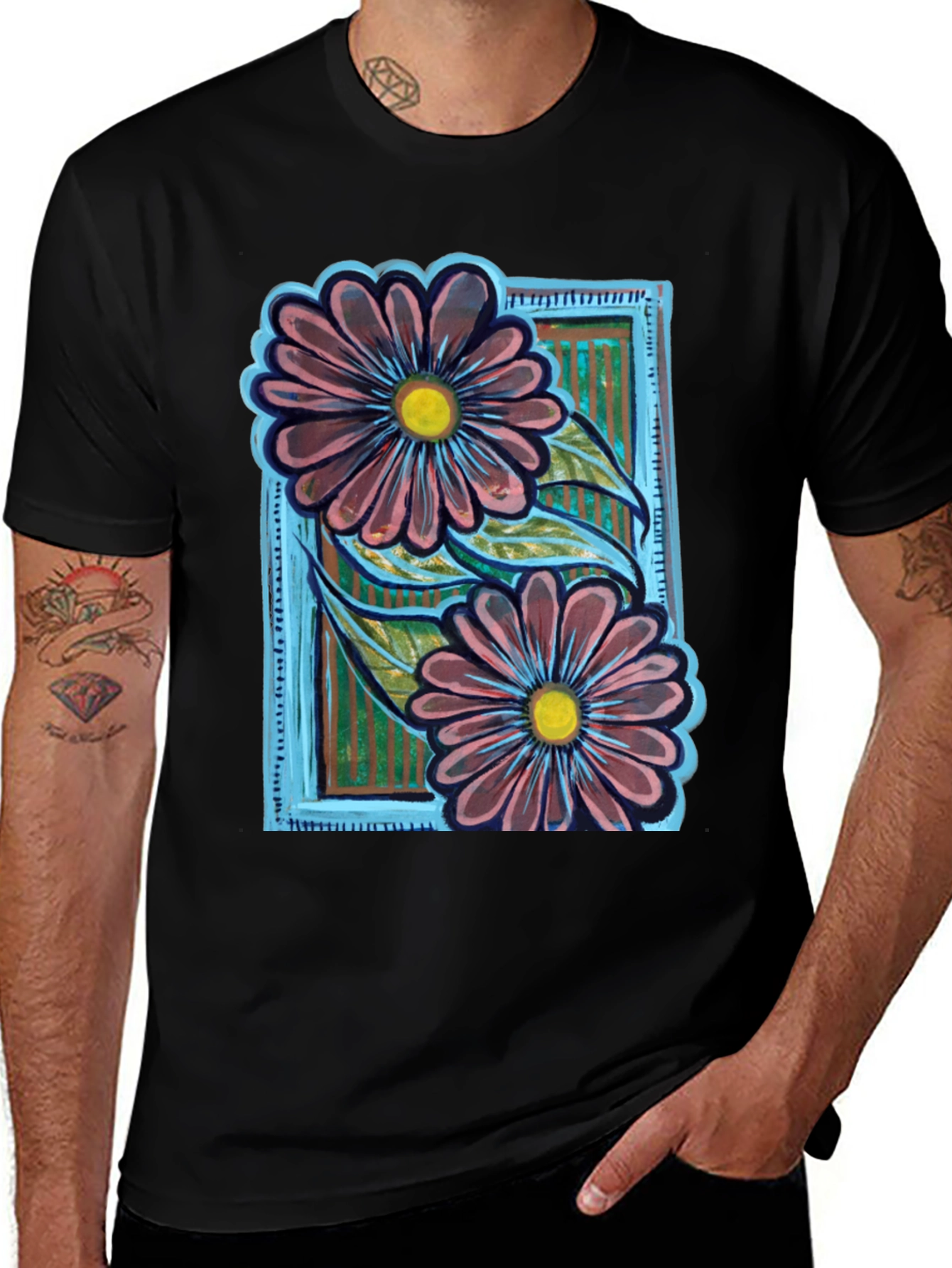 Variant 13 of Floral Graphic Print T-Shirt