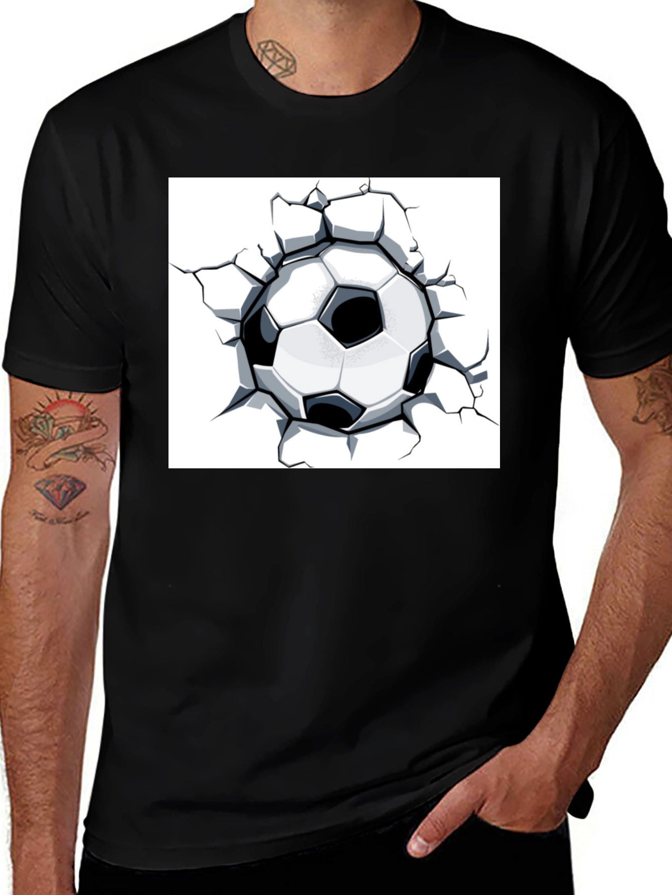 Variant 15 of Soccer Ball Blast T-Shirt - Black