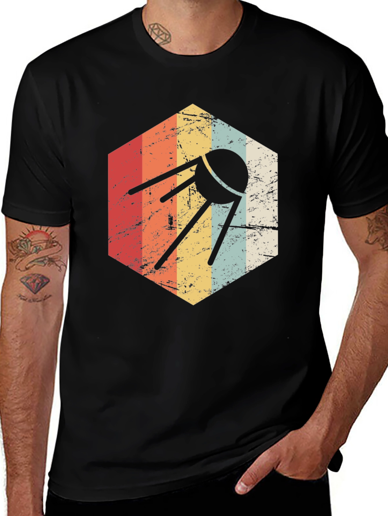 Variant 19 of Retro Satellite T-Shirt - Space Age Style