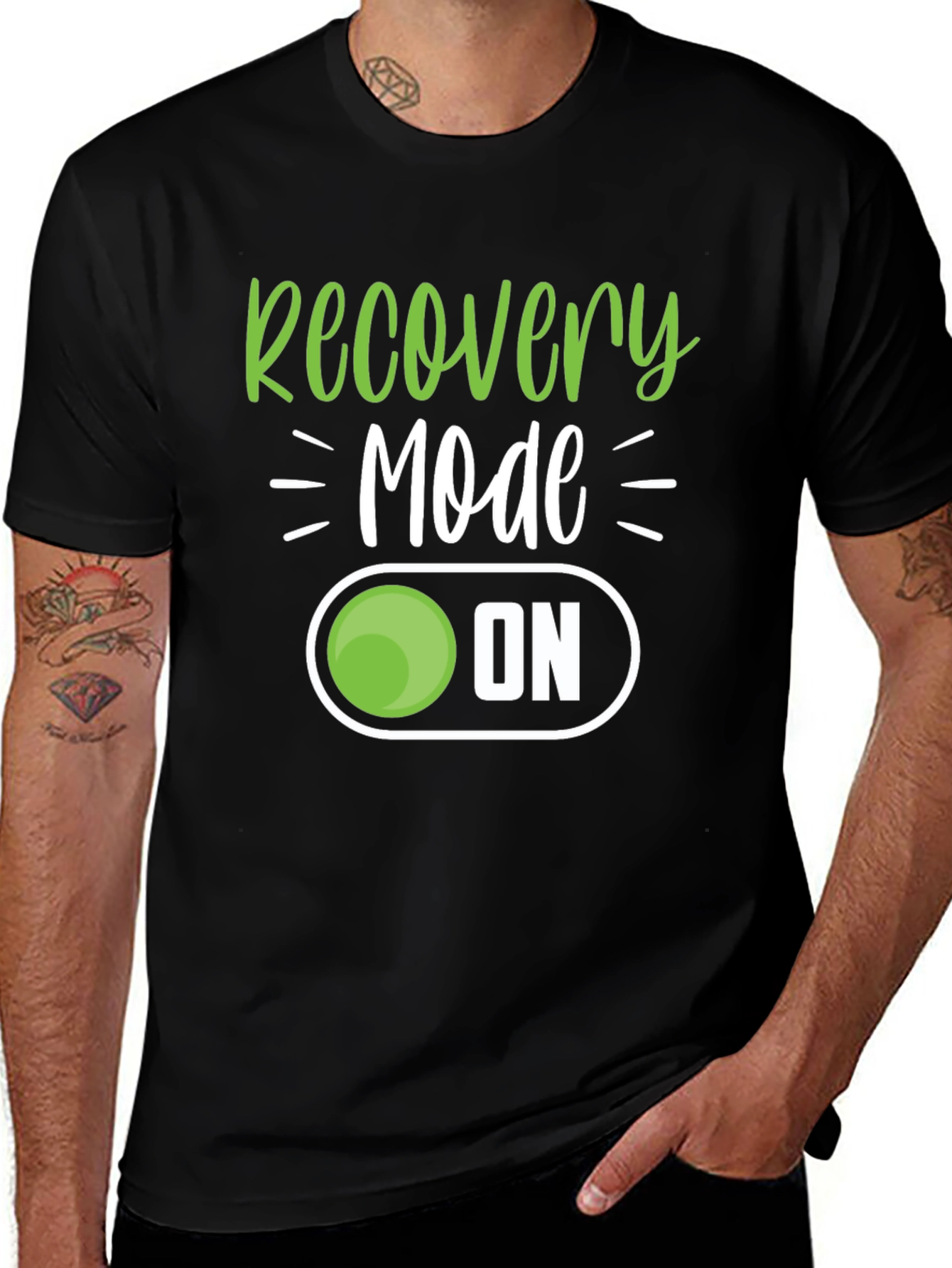 Variant 30 of Recovery Mode ON - Black T-Shirt