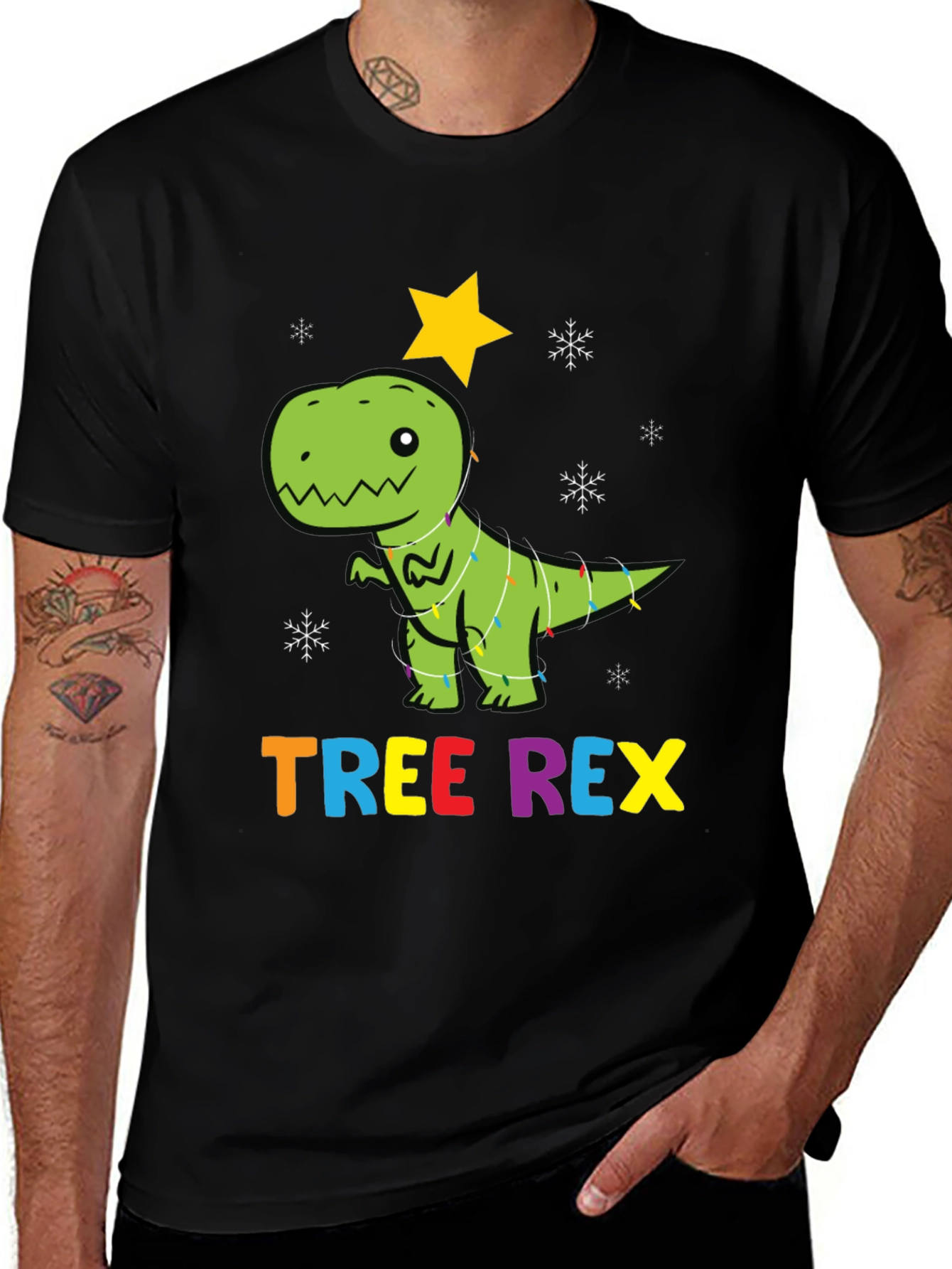 Tree Rex Christmas T-Shirt - Dinosaur Holiday Tee