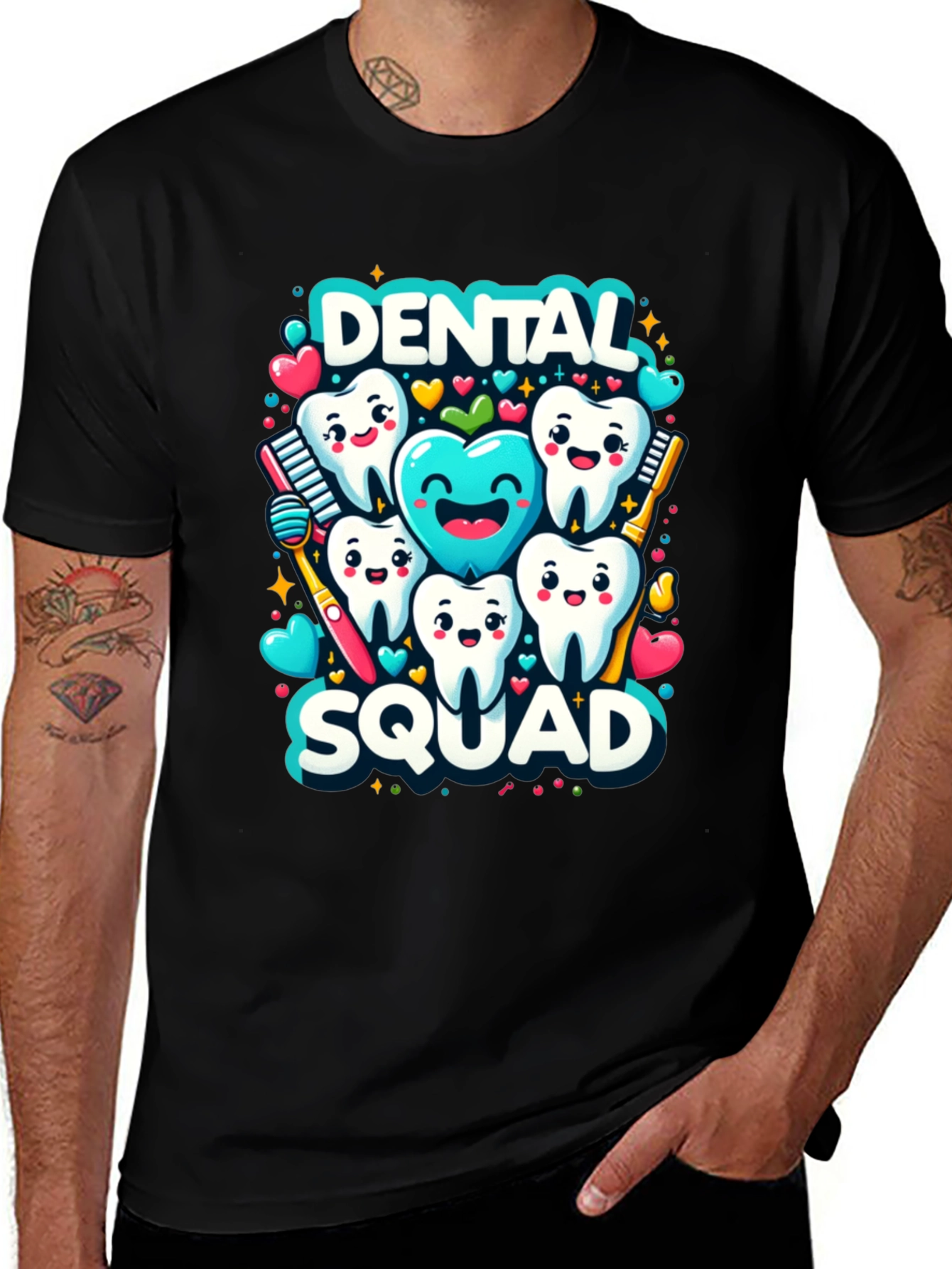 Variant 19 of Dental Squad Graphic Tee - Funny Tooth Shirt