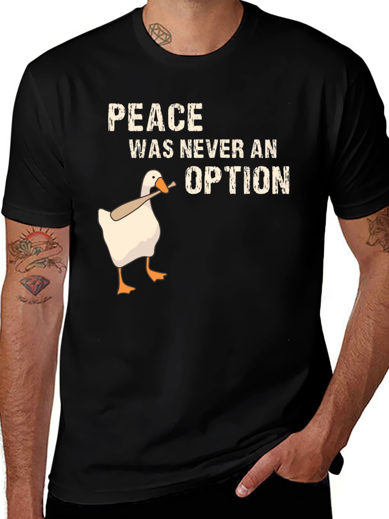 Variant 2 of Peace Was Never an Option Goose T-Shirt