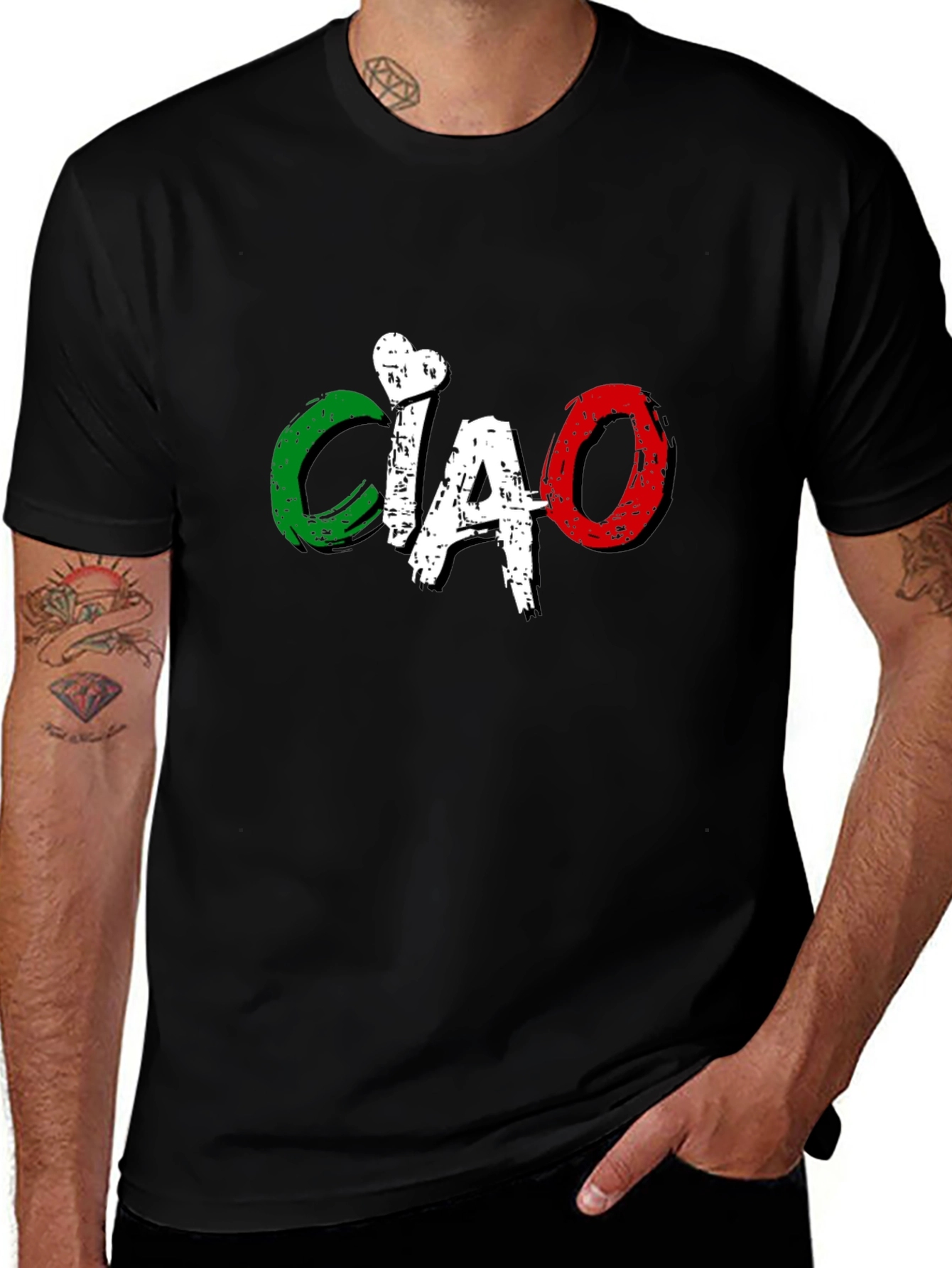 Ciao Italian Flag T-Shirt, Unisex