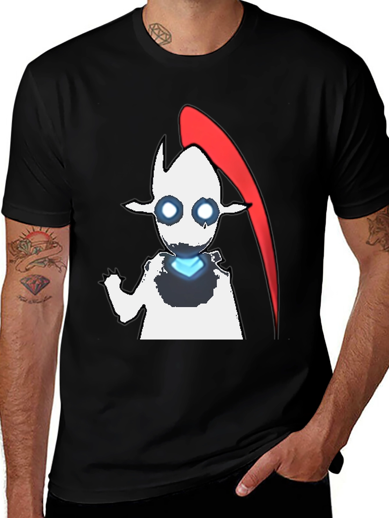 Variant 12 of Abstract Character Graphic Tee - Black