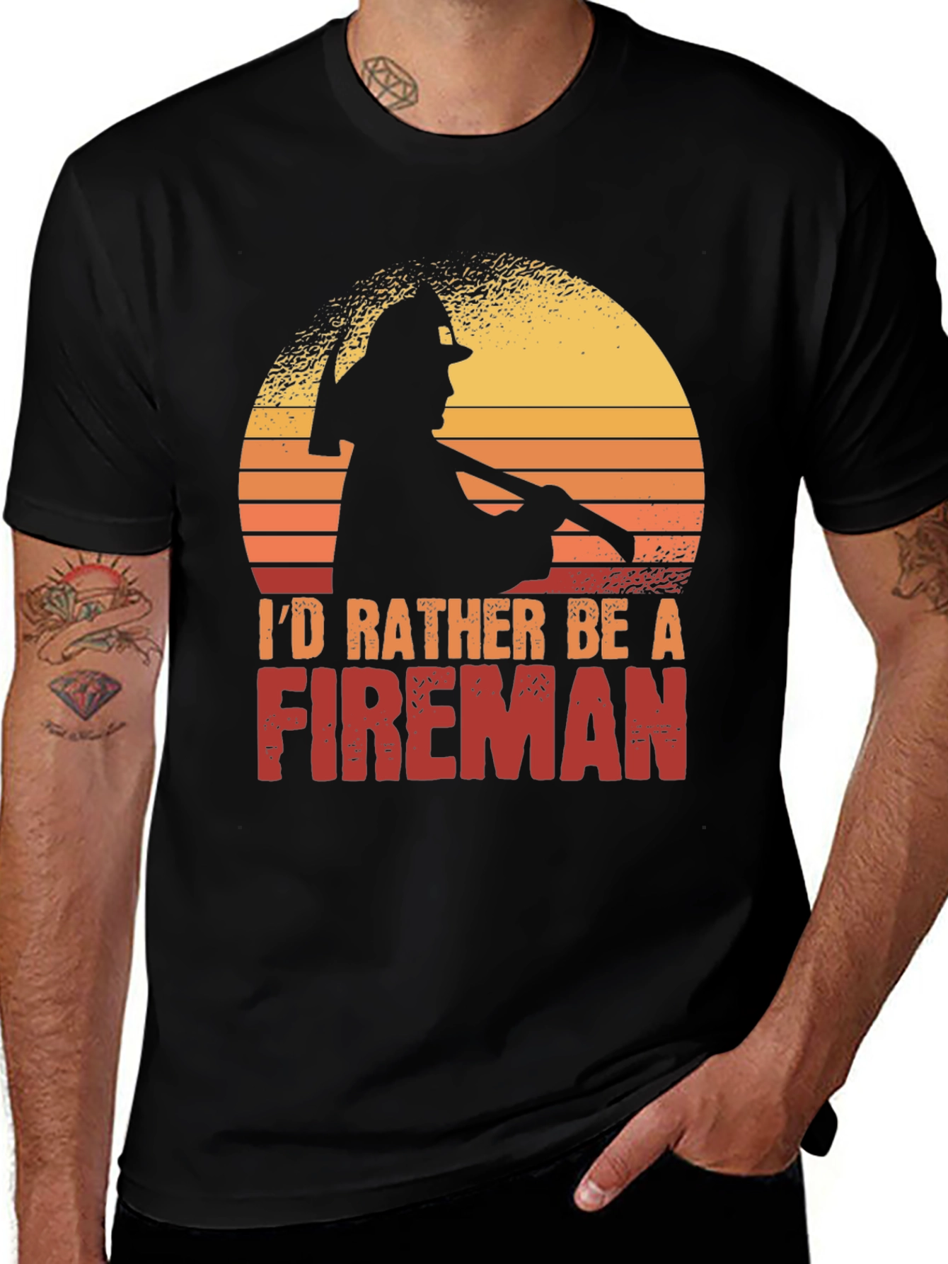Variant 21 of I'd Rather Be a Fireman T-Shirt