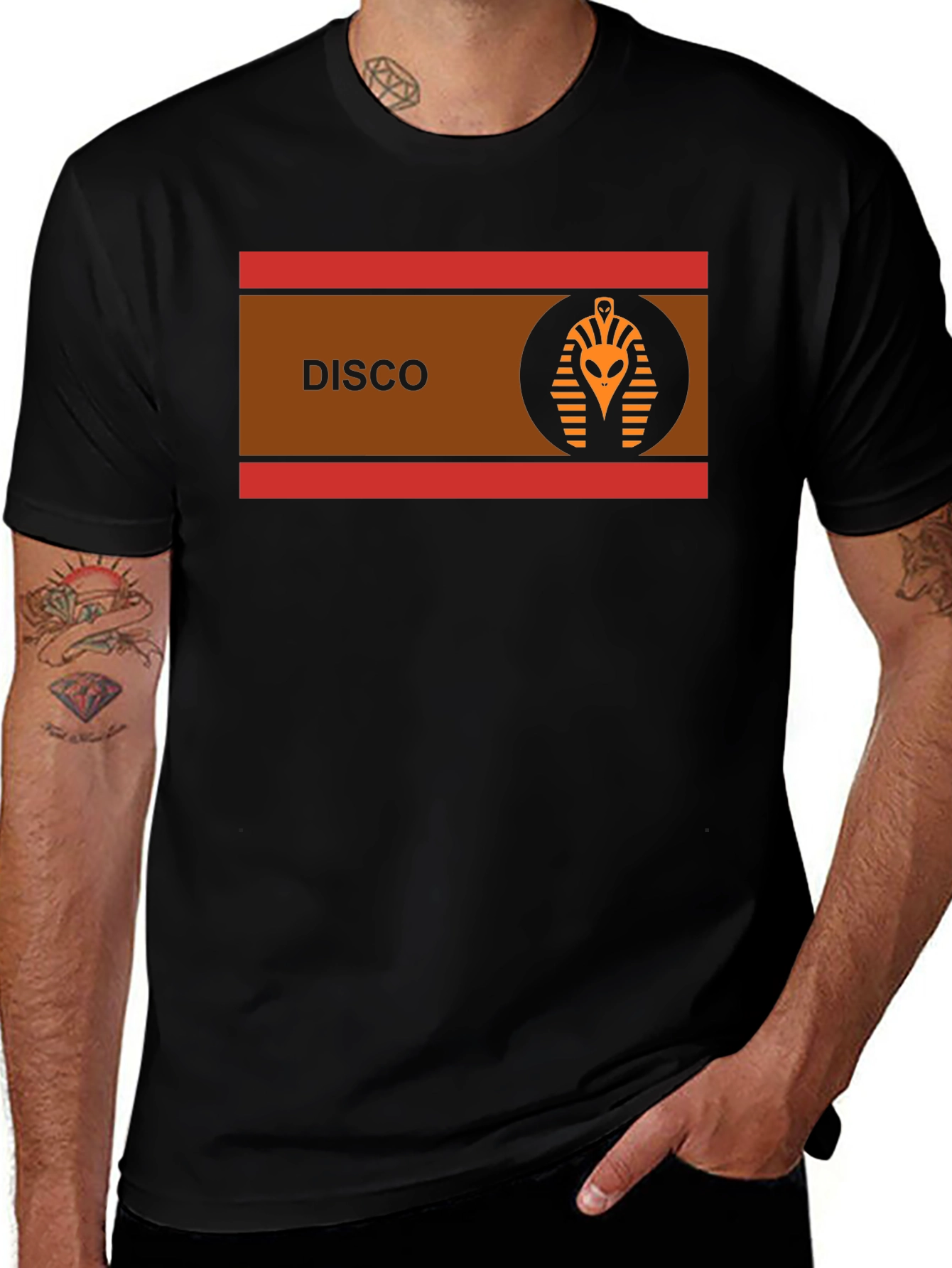 Variant 11 of Retro Disco Alien Pharaoh T-Shirt