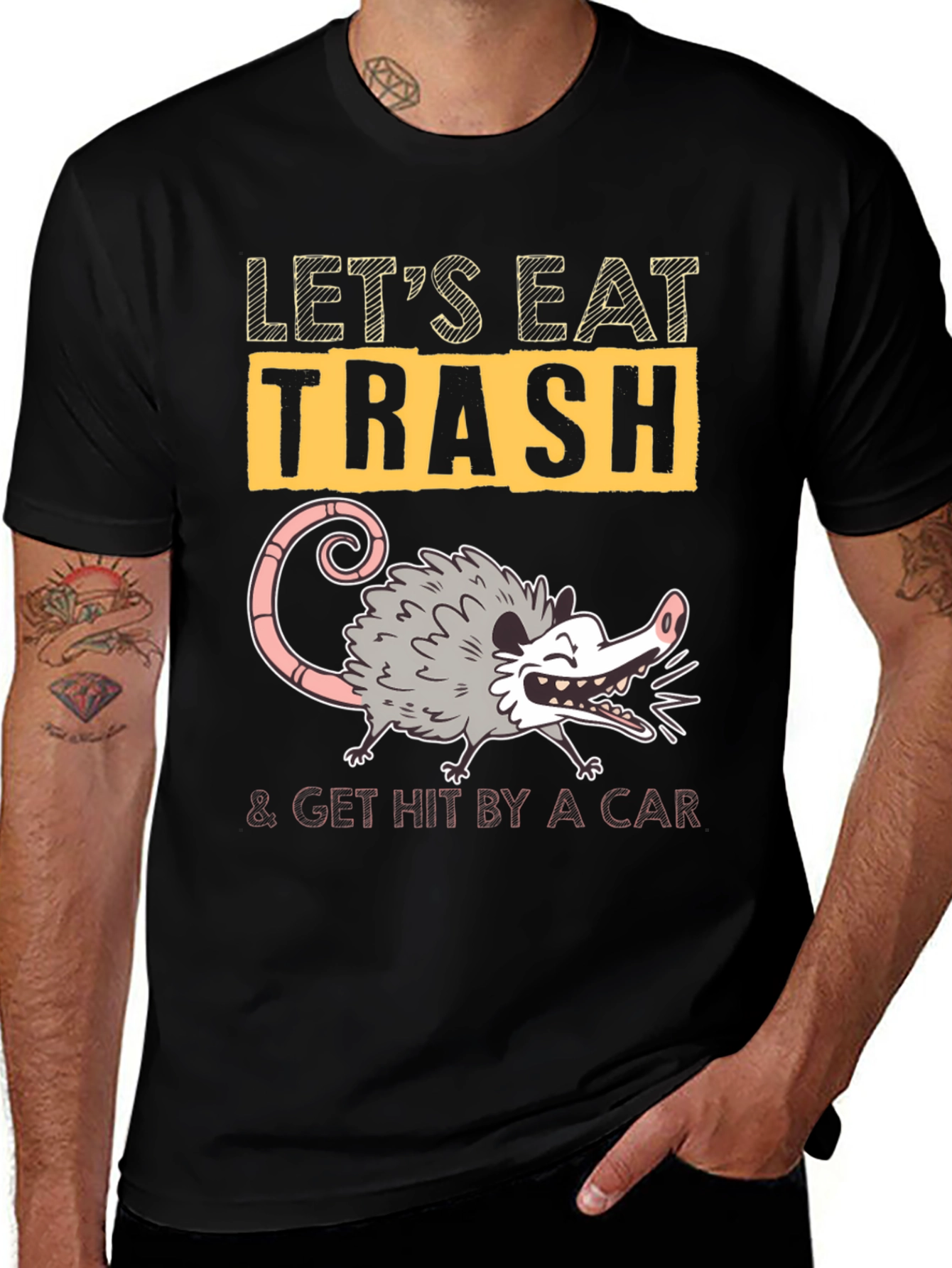 Variant 19 of Let's Eat Trash Opossum Graphic Tee