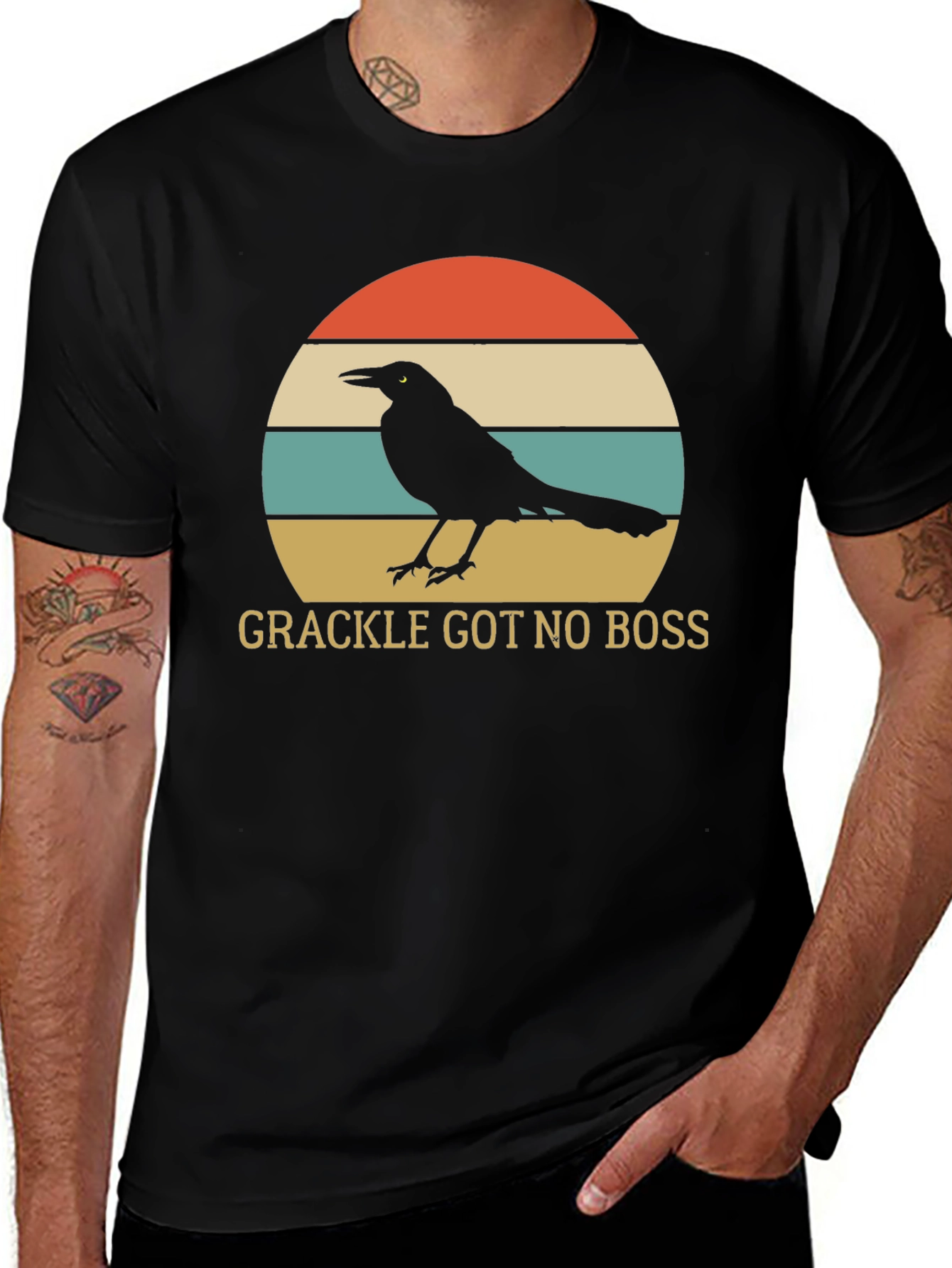 Variant 11 of Grackle Got No Boss Graphic T-Shirt