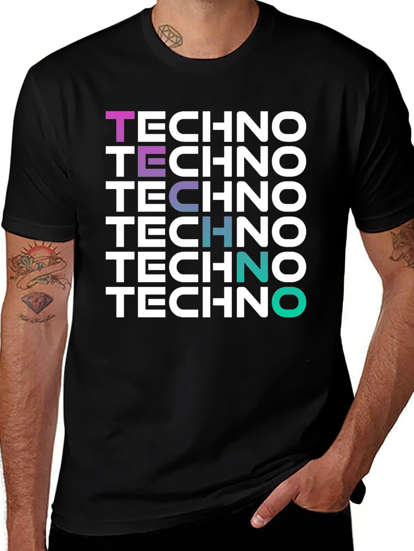 Variant 8 of Techno Graphic Tee - Stylish Music Lover's T-Shirt