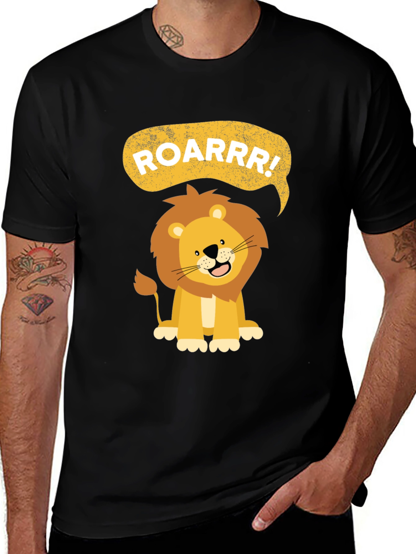 Black Lion "ROARRR" Graphic T-Shirt main image