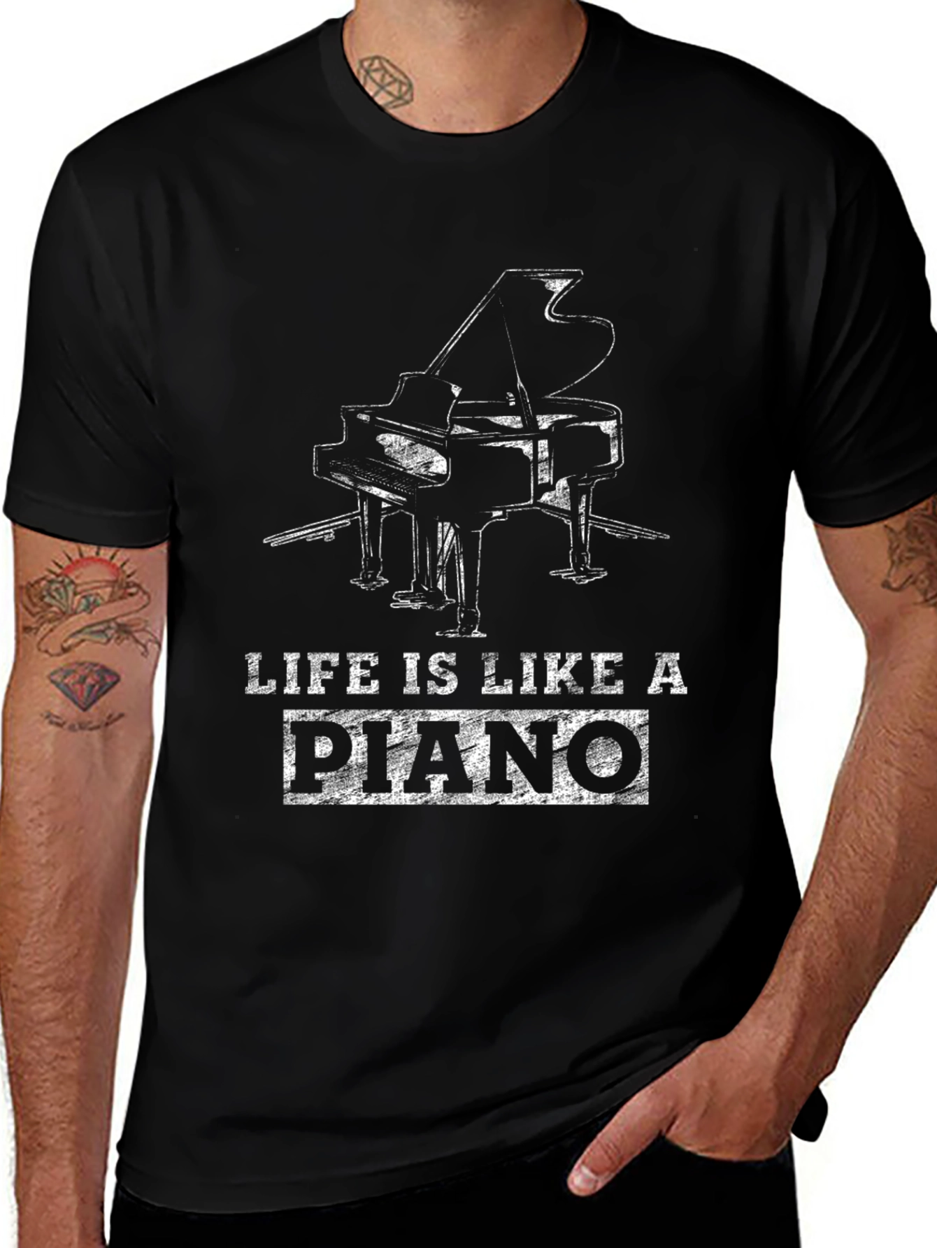 Variant 24 of Life is Like a Piano Graphic T-Shirt