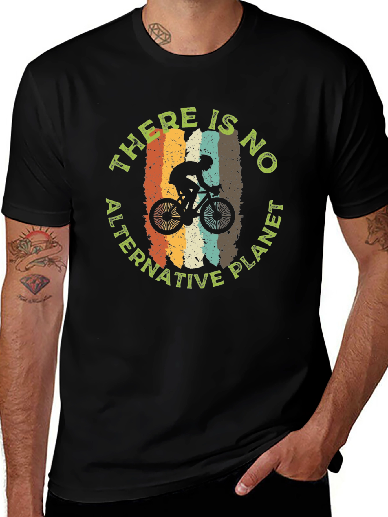 Variant 25 of Eco Cyclist T-Shirt - There is no Alternative Planet