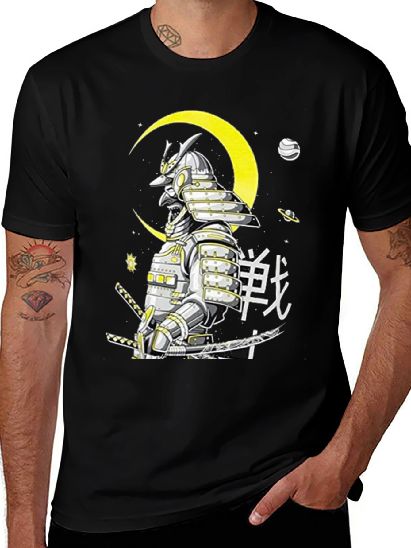Variant 20 of Samurai Warrior Graphic T-Shirt - Black