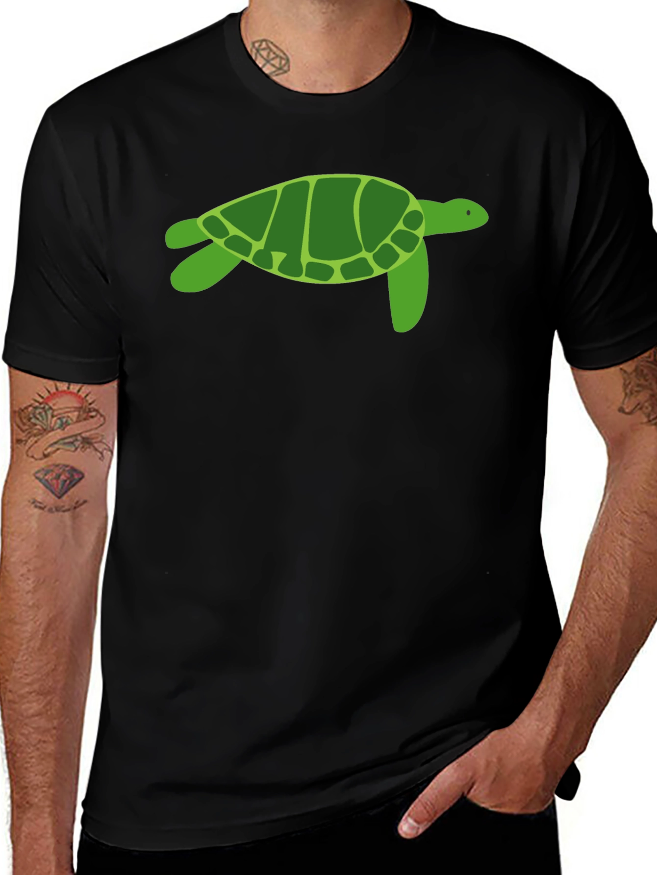 Variant 14 of Turtle Graphic Tee - Casual Cotton T-Shirt