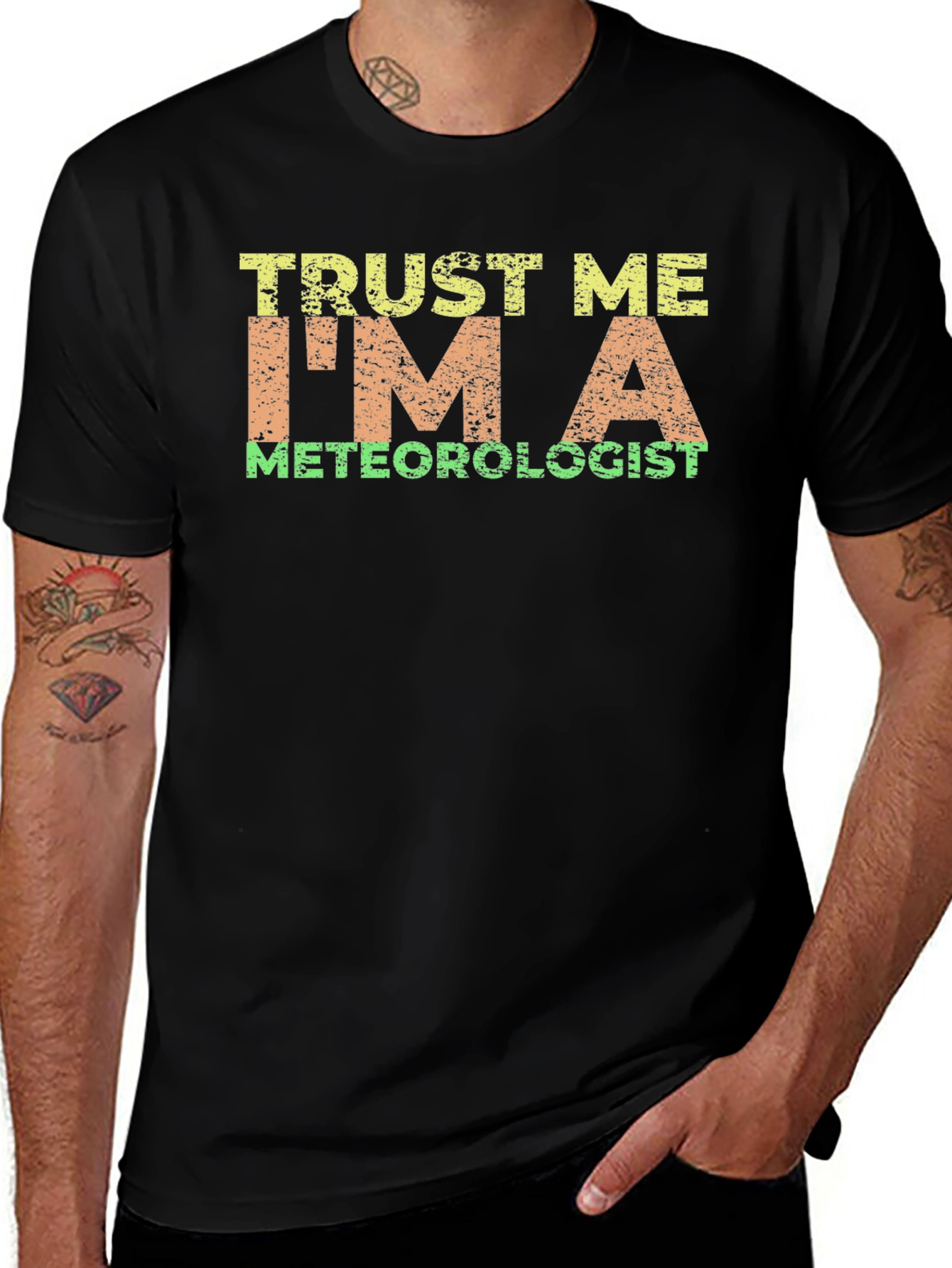 Variant 3 of Trust Me I'm A Meteorologist Black T-Shirt