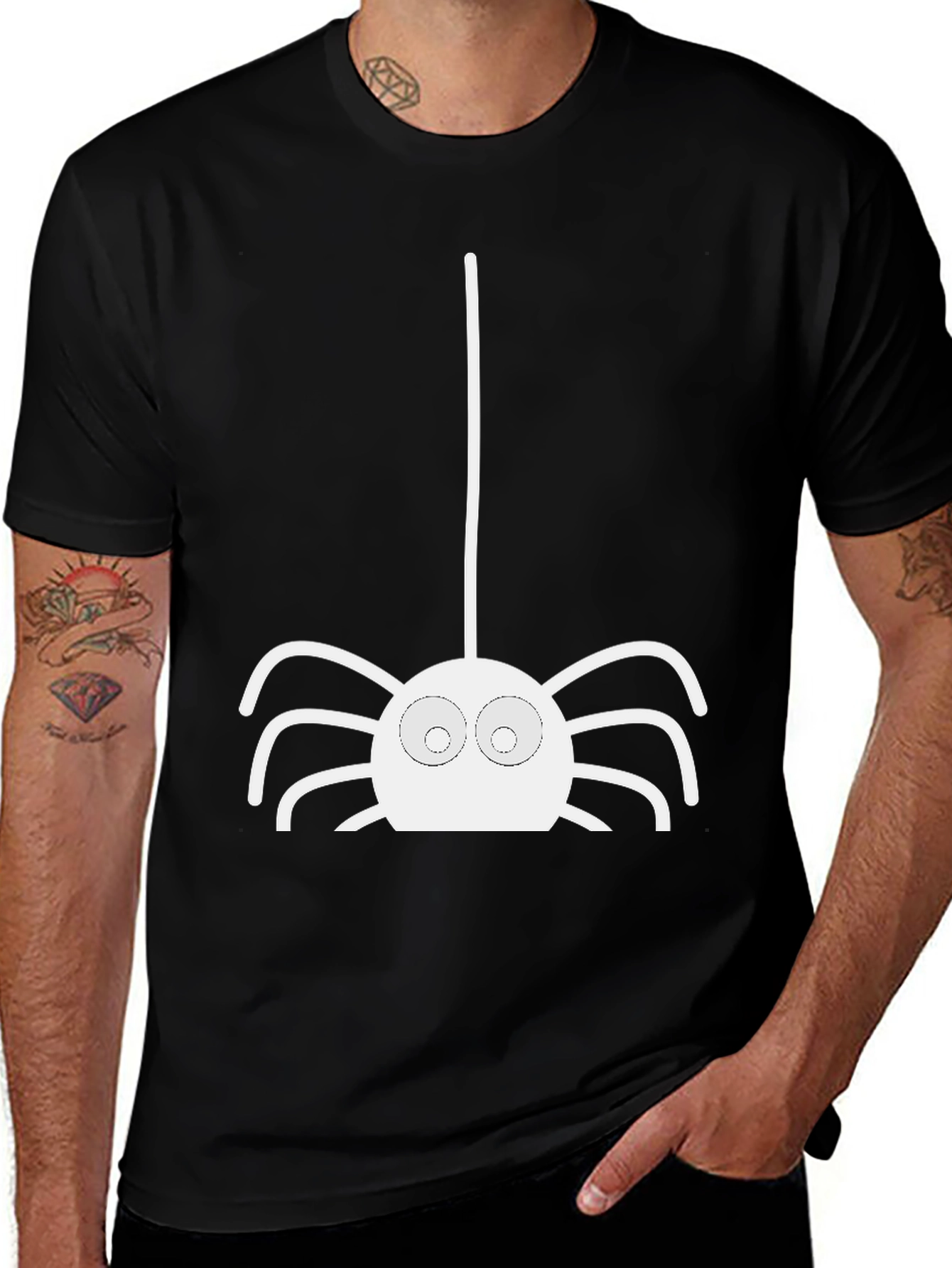 Variant 2 of Funny Halloween Spider Graphic T-Shirt