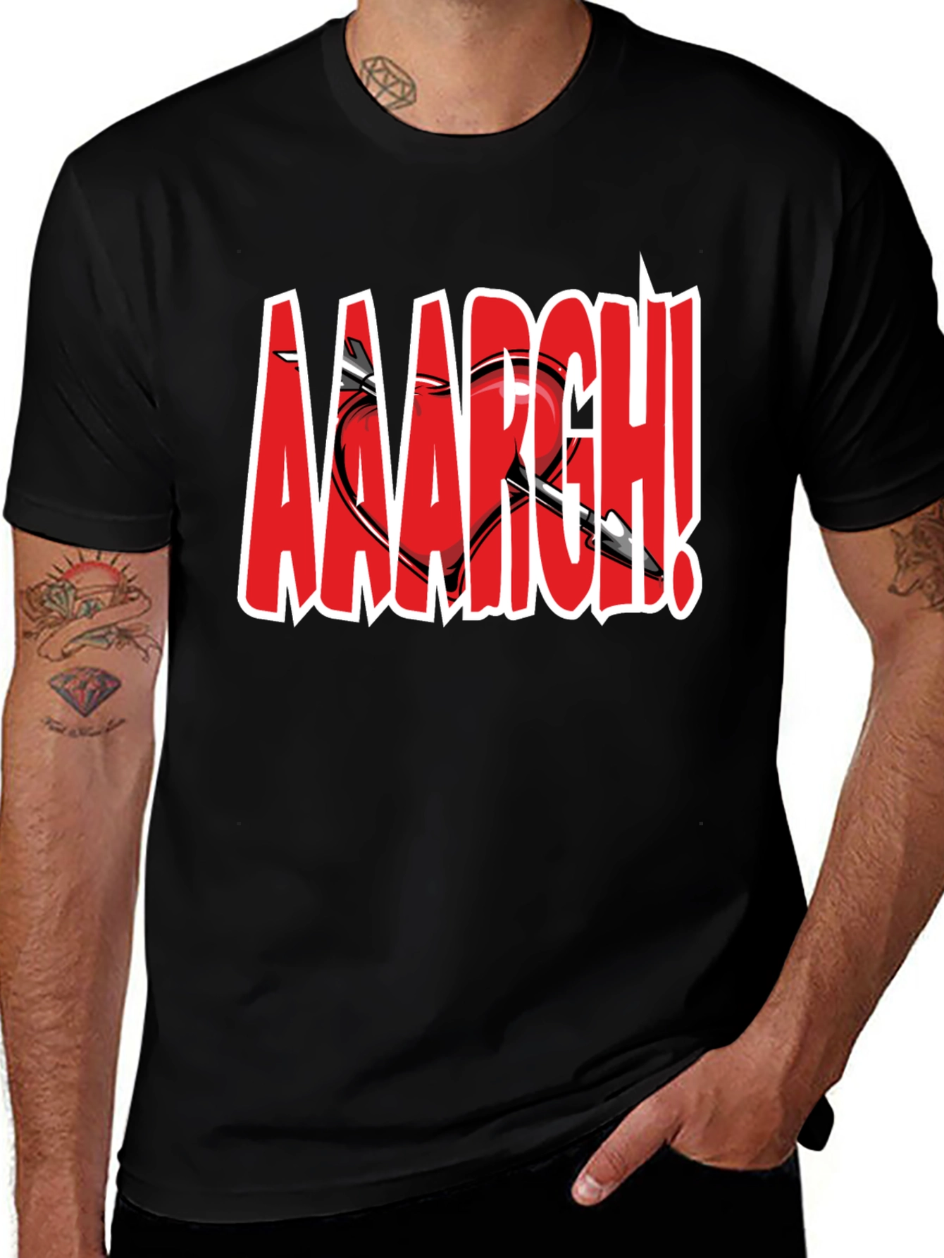 Variant 22 of Aaargh Valentine's Heart Arrow T-Shirt