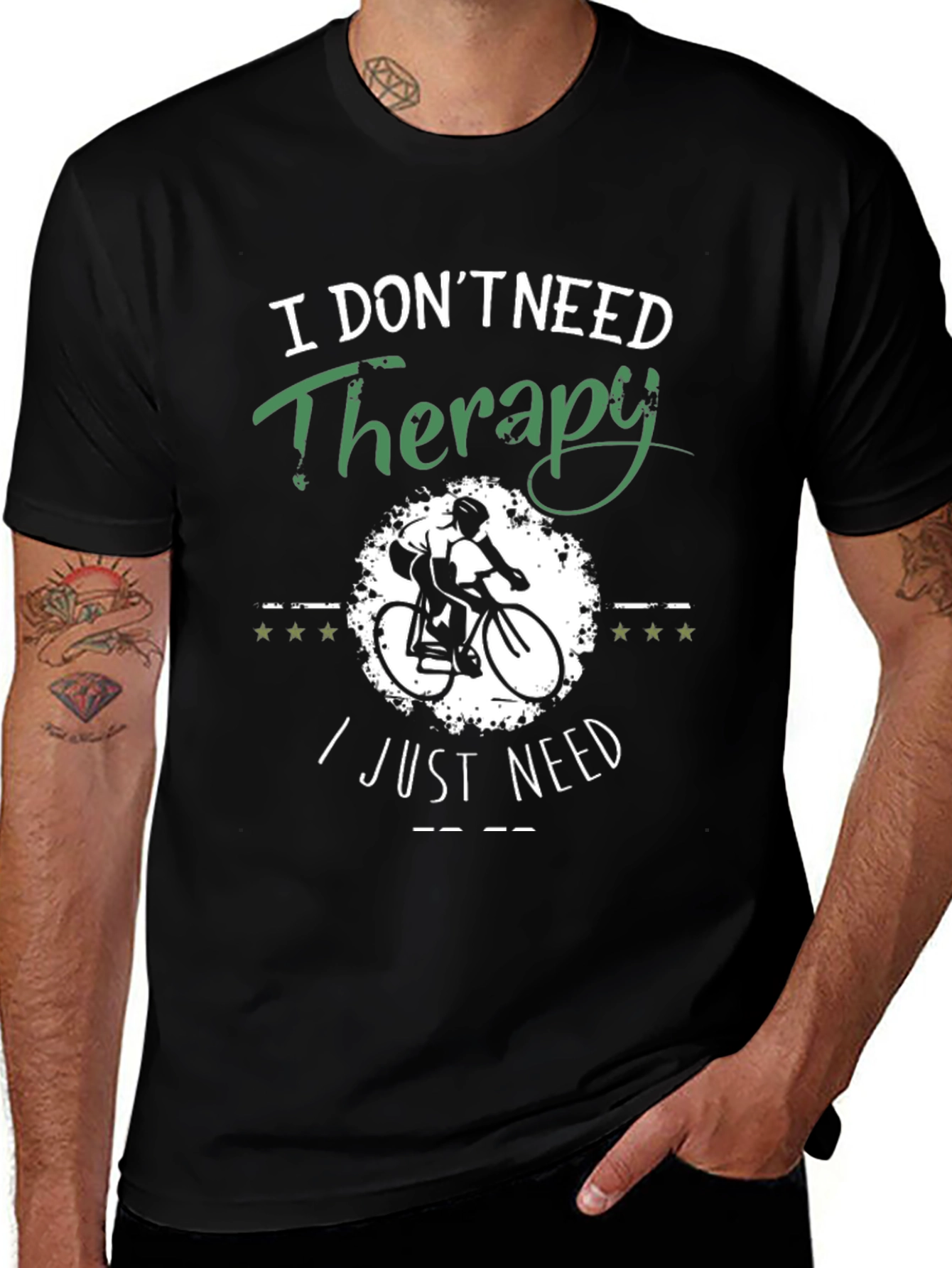 Variant 4 of Cycling Therapy T-Shirt, I Don't Need Therapy
