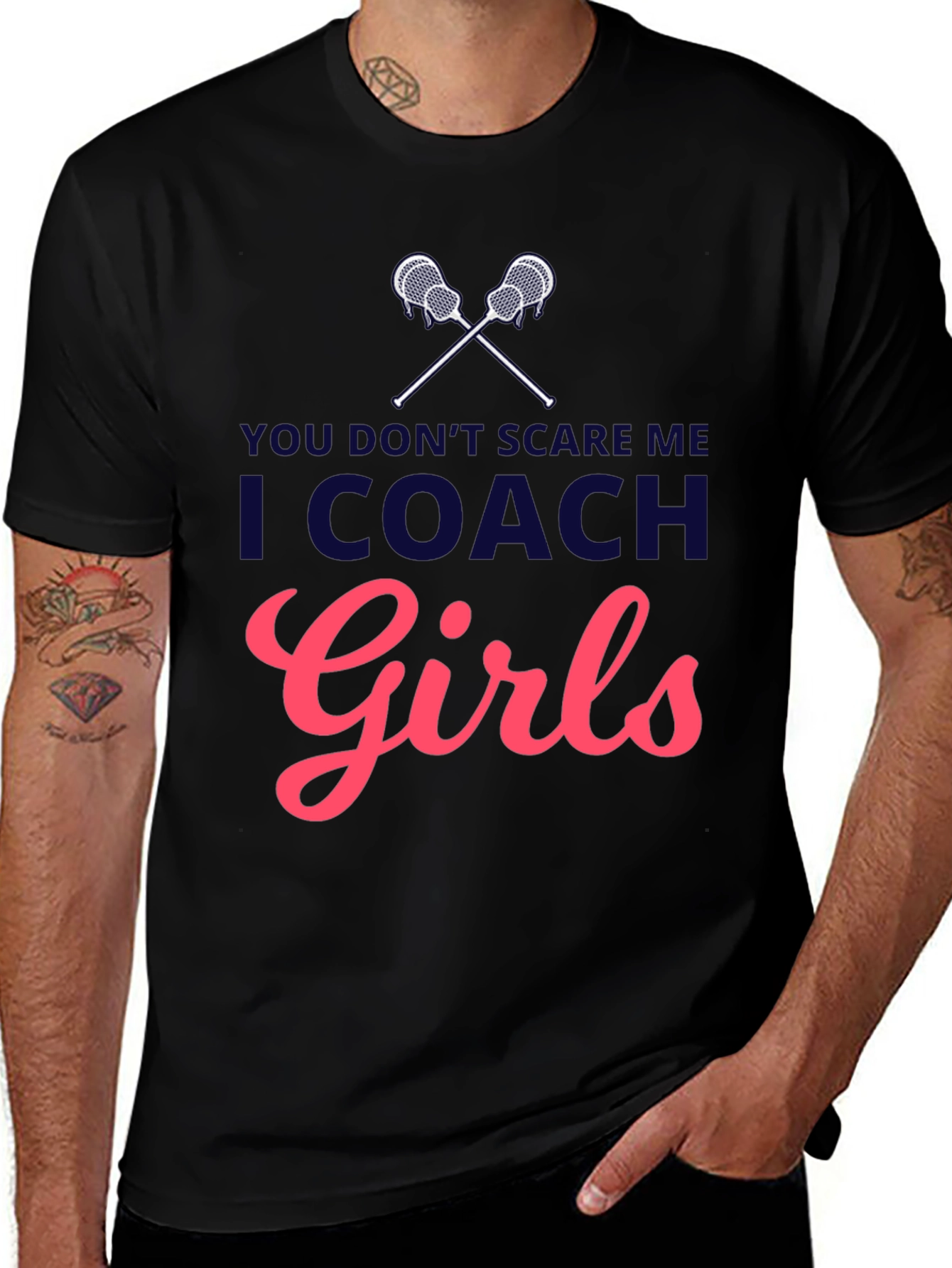 I Coach Girls T-Shirt - Lacrosse Coach Apparel