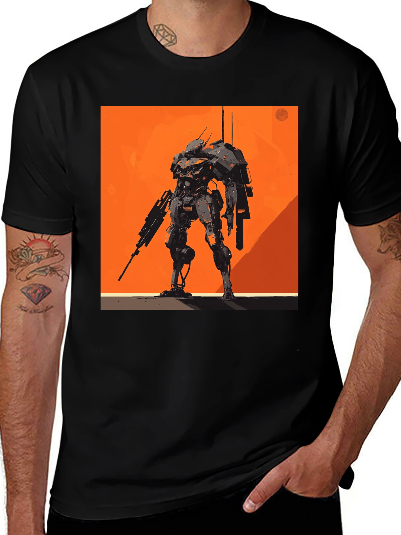 Variant 9 of Robot Graphic Tee - Stylish and Unique Design