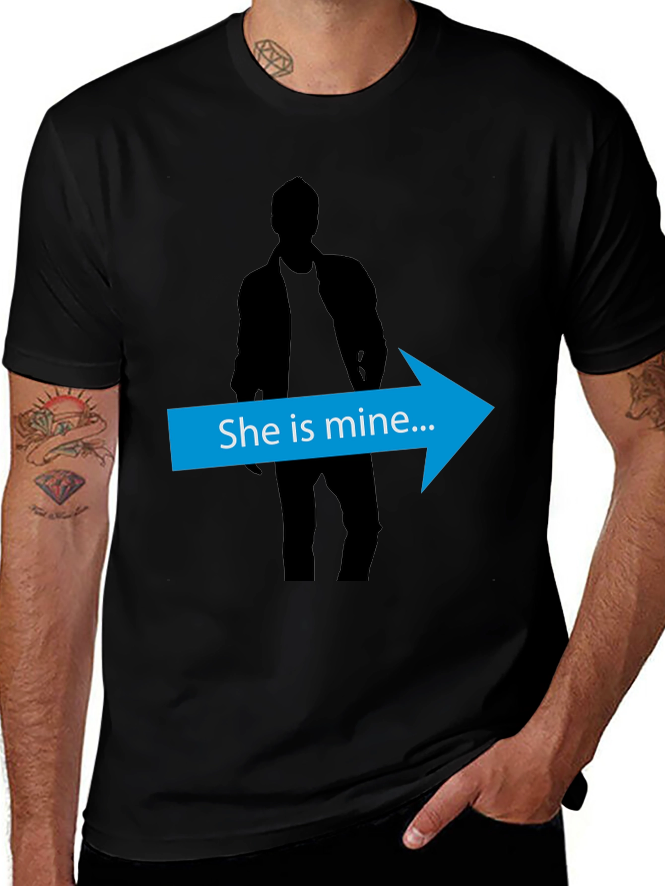 Variant 24 of Funny 'She is Mine' Graphic T-Shirt
