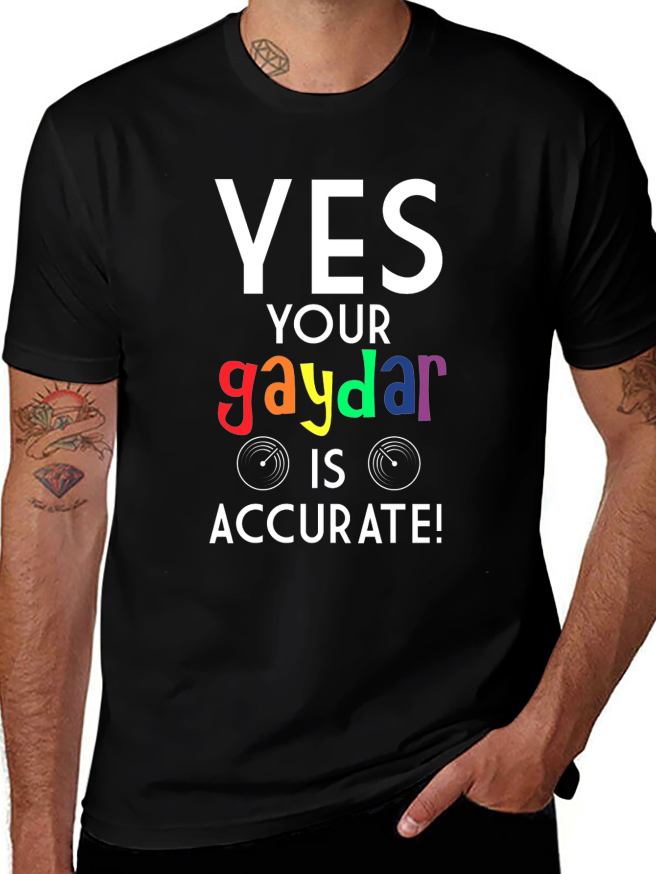 Variant 14 of Yes Your Gaydar is Accurate Pride T-Shirt