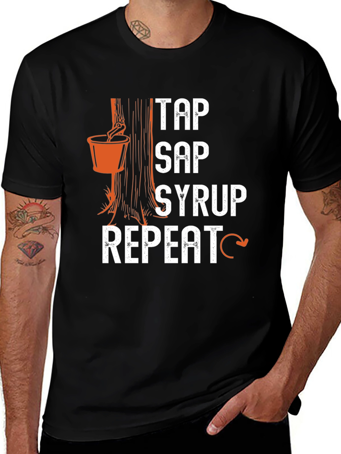 Variant 3 of Tap Sap Syrup Repeat T-Shirt
